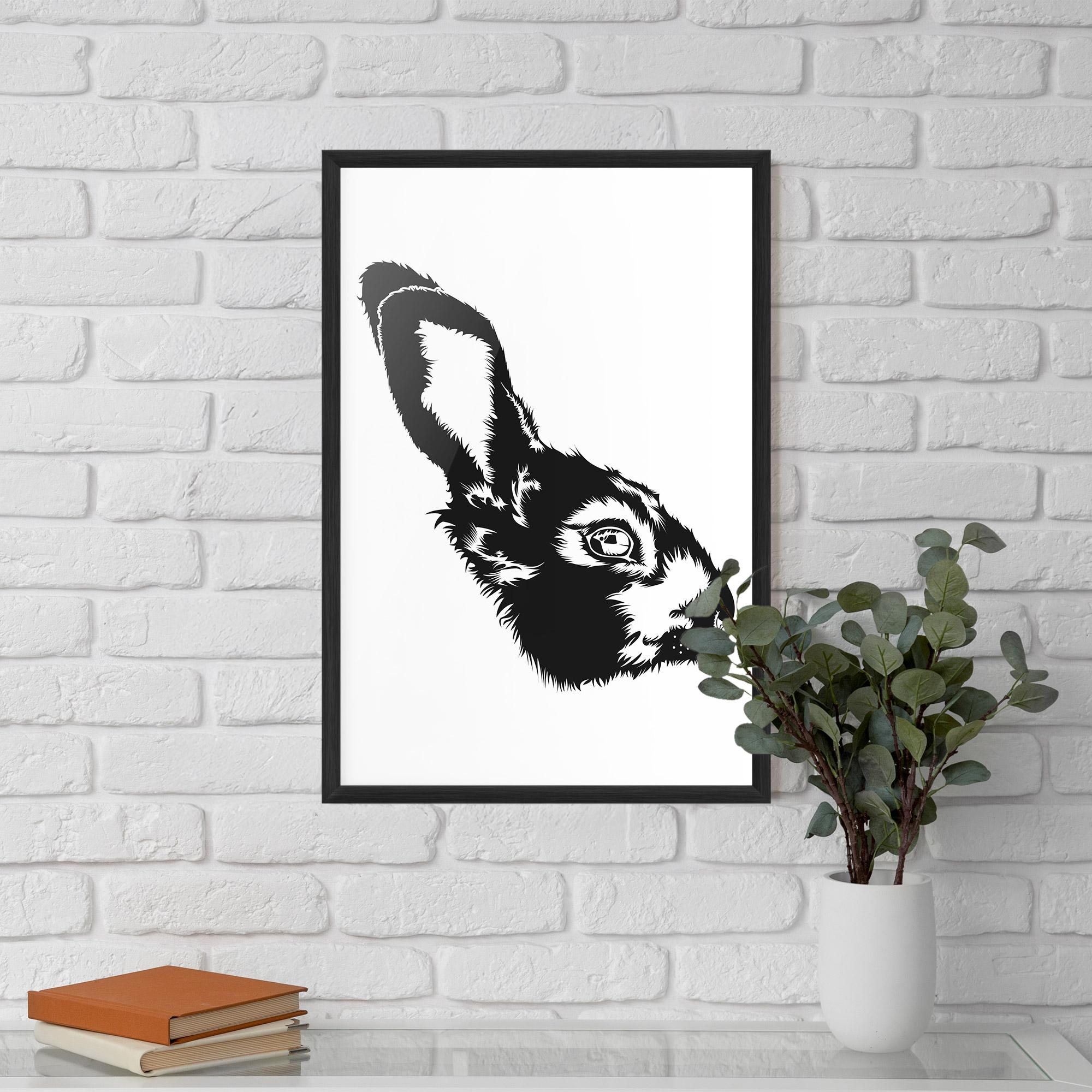 Poster Înrămat Rabbit Head mockup 5