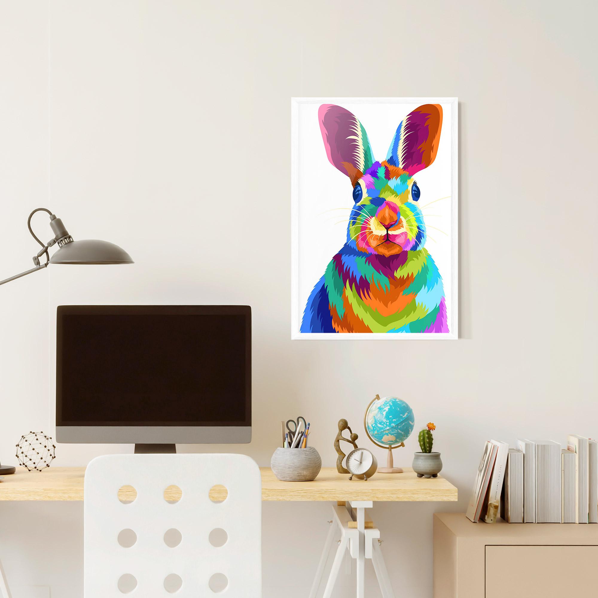Poster Înrămat Rabbit Art Style mockup 6