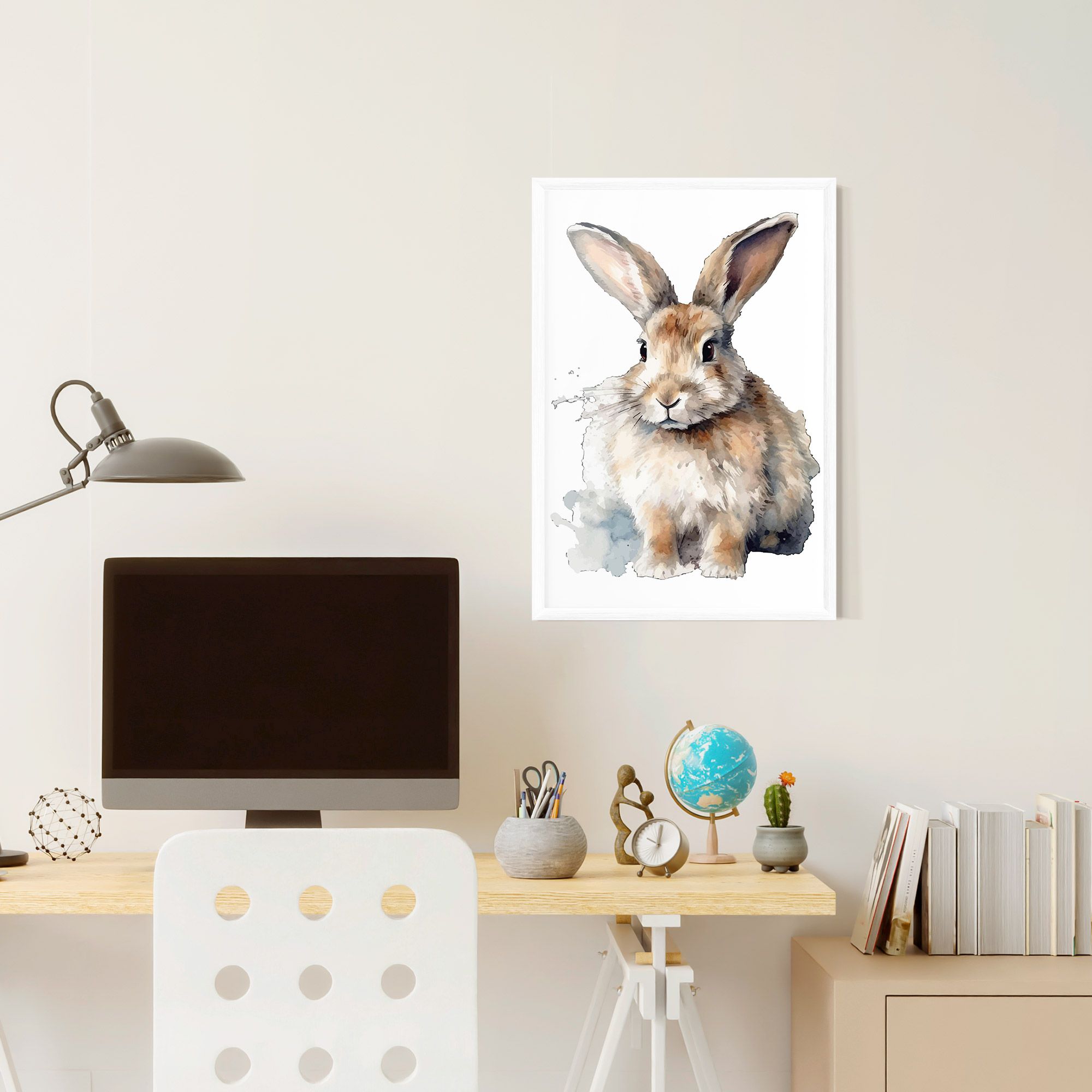 Watercolor Cute Bunny mockup 6