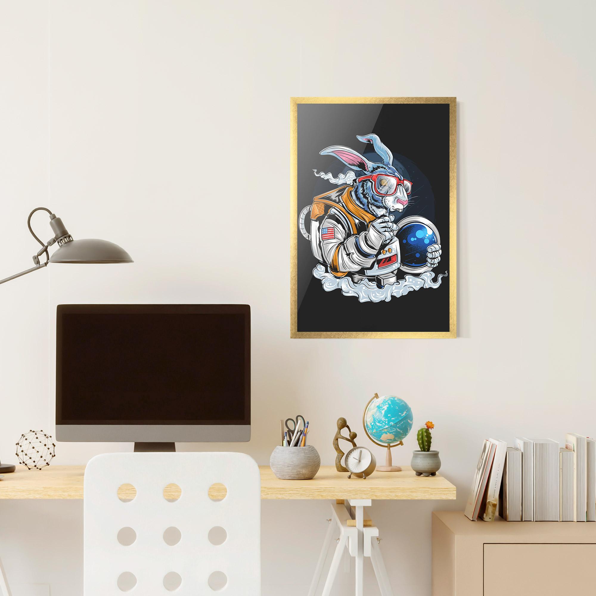 Poster Înrămat Moon Bunny mockup 6