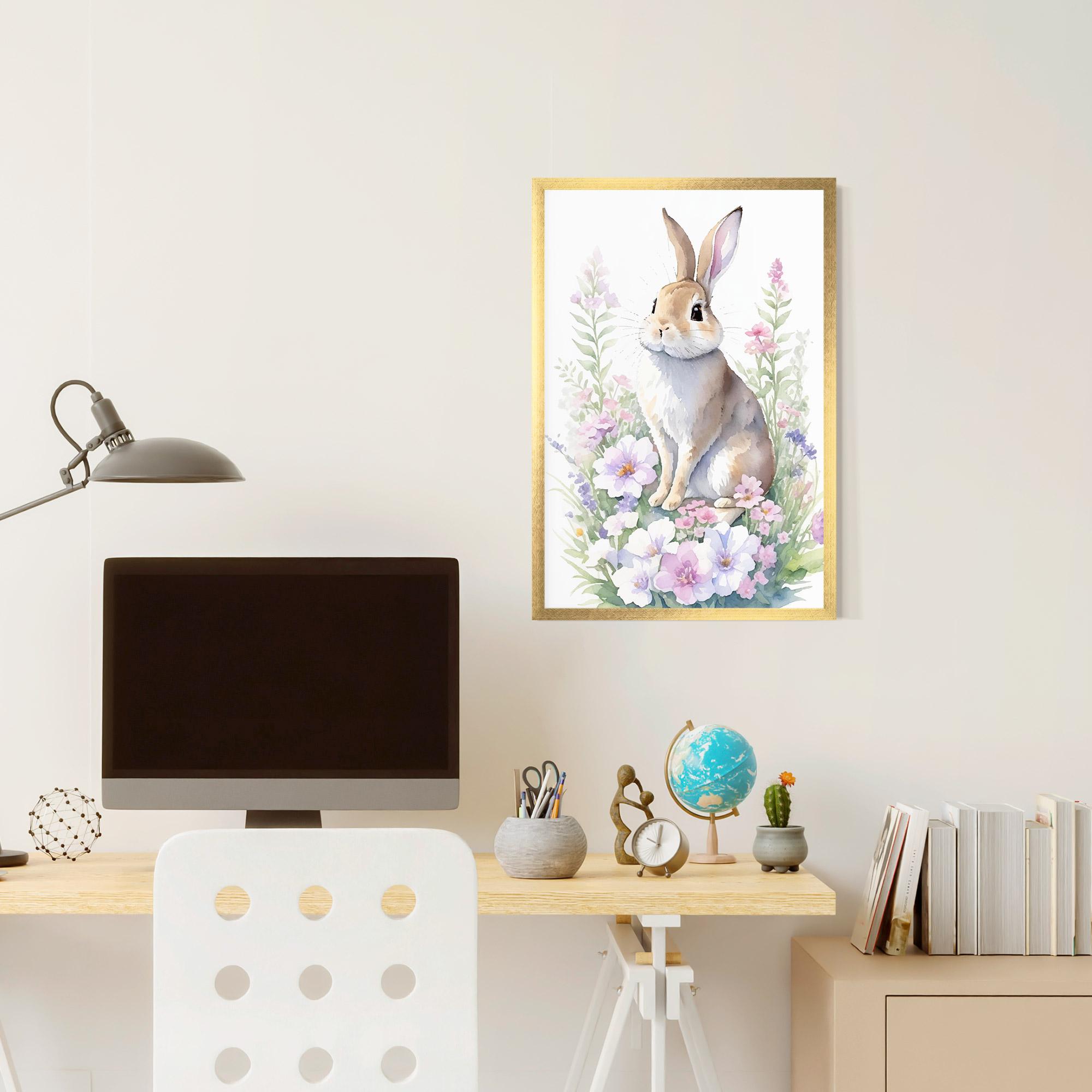 Poster Înrămat Pretty Cute Bunny mockup 6