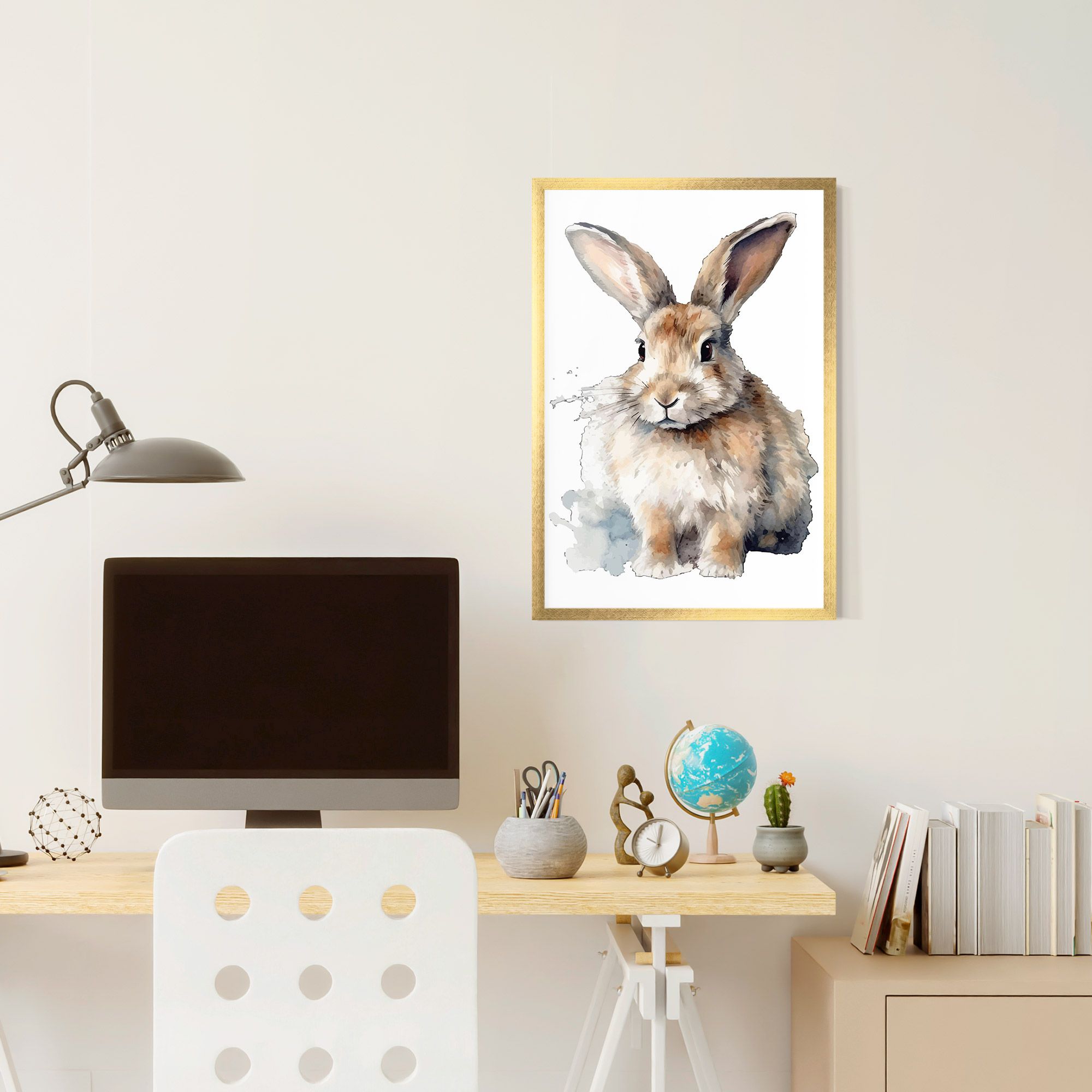Watercolor Cute Bunny mockup 6