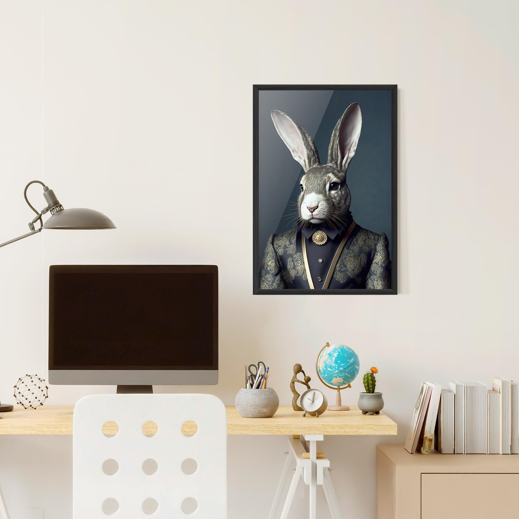 Poster Înrămat Elegant Rabbit mockup 6