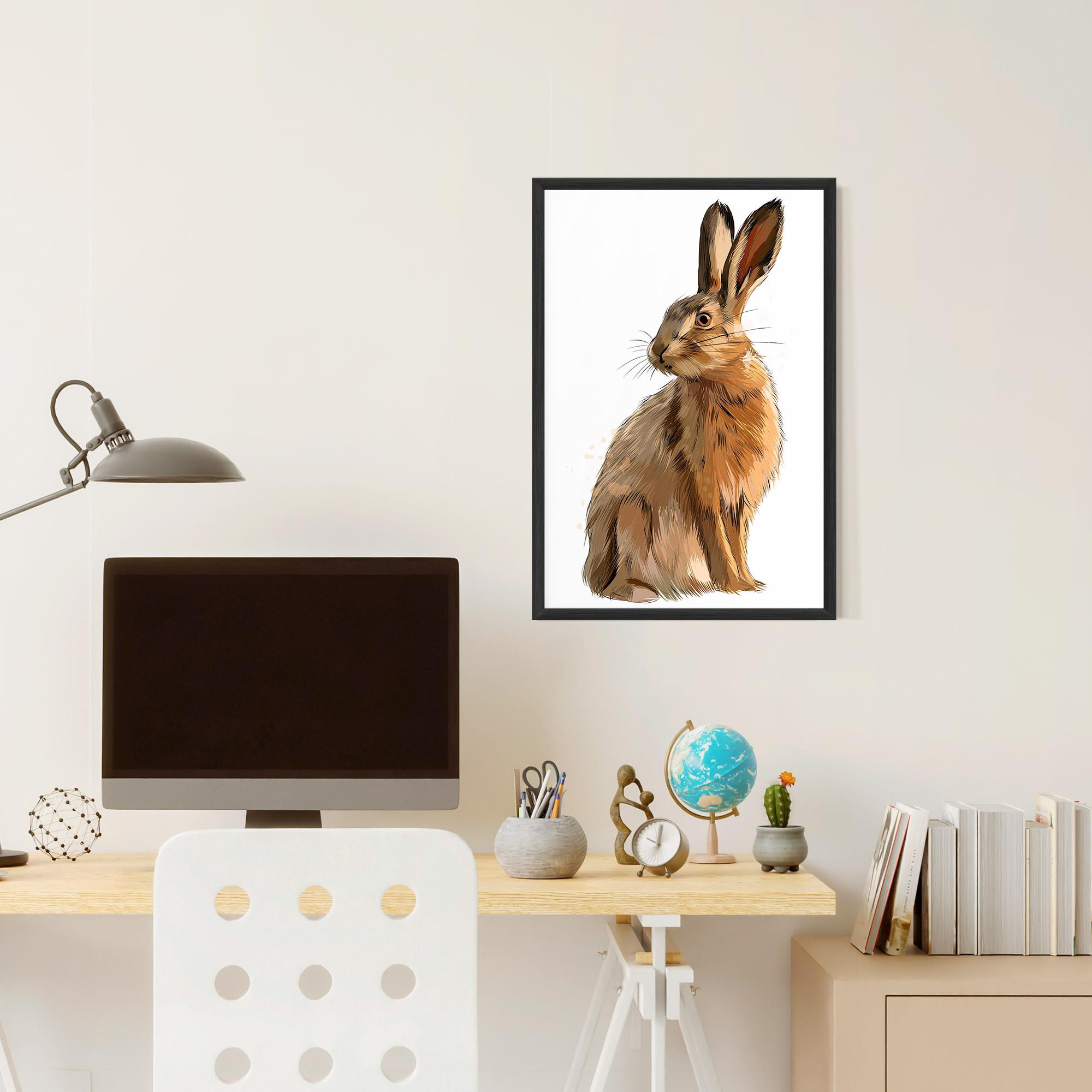 Poster Înrămat Painted Bunny mockup 6