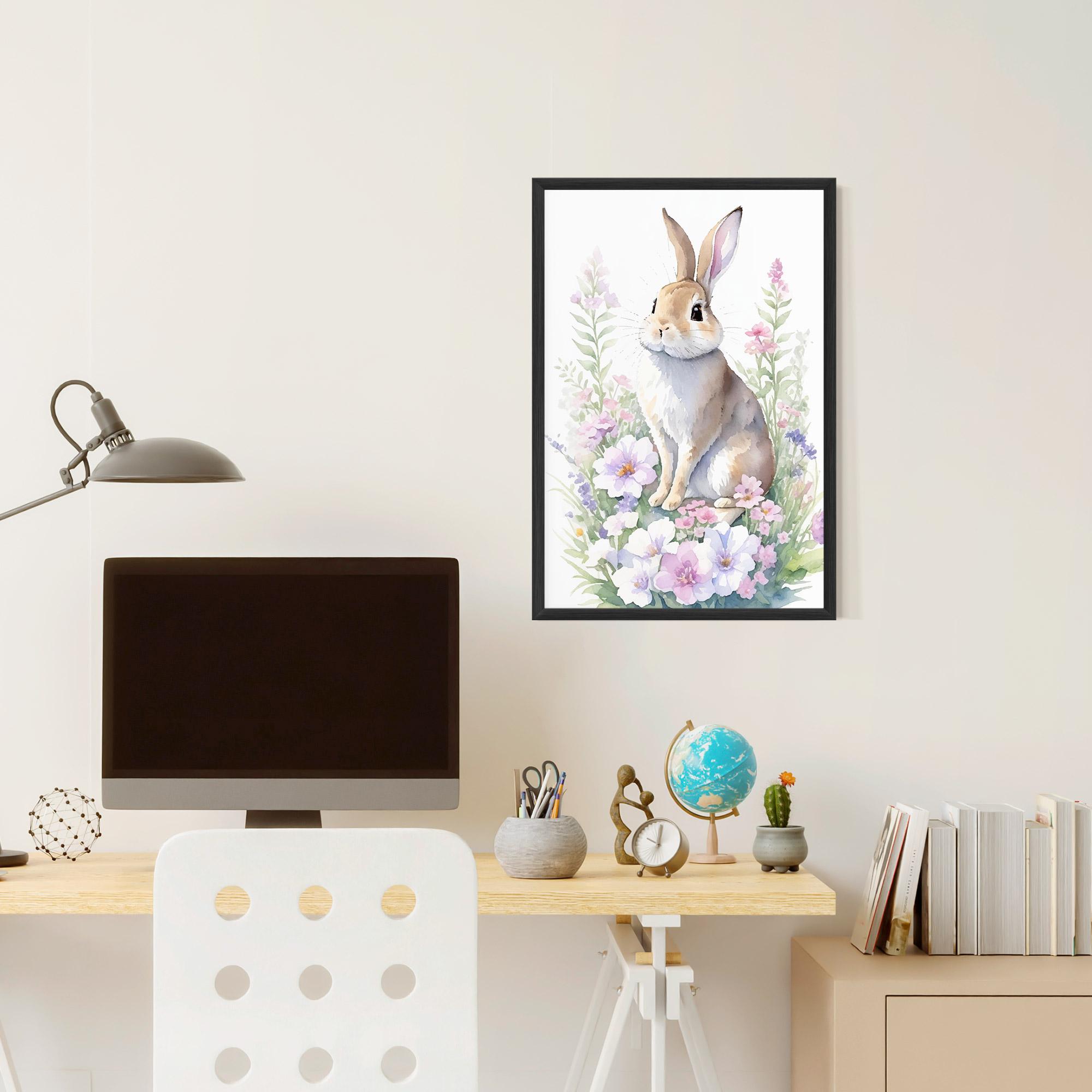 Poster Înrămat Pretty Cute Bunny mockup 6