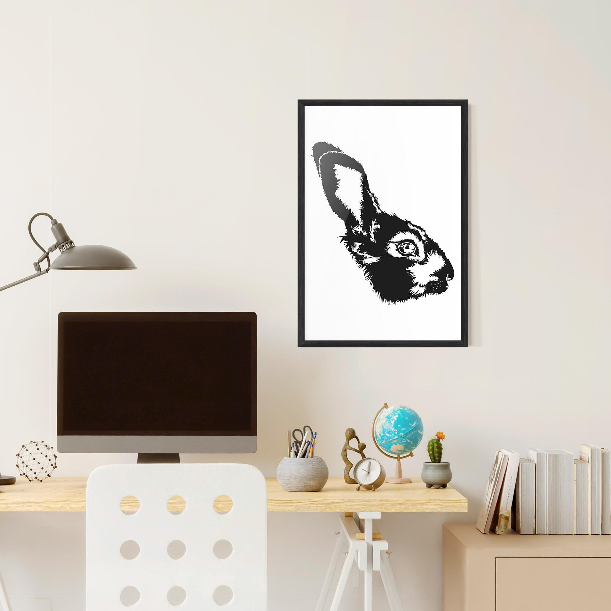 Poster Înrămat Rabbit Head mockup 6