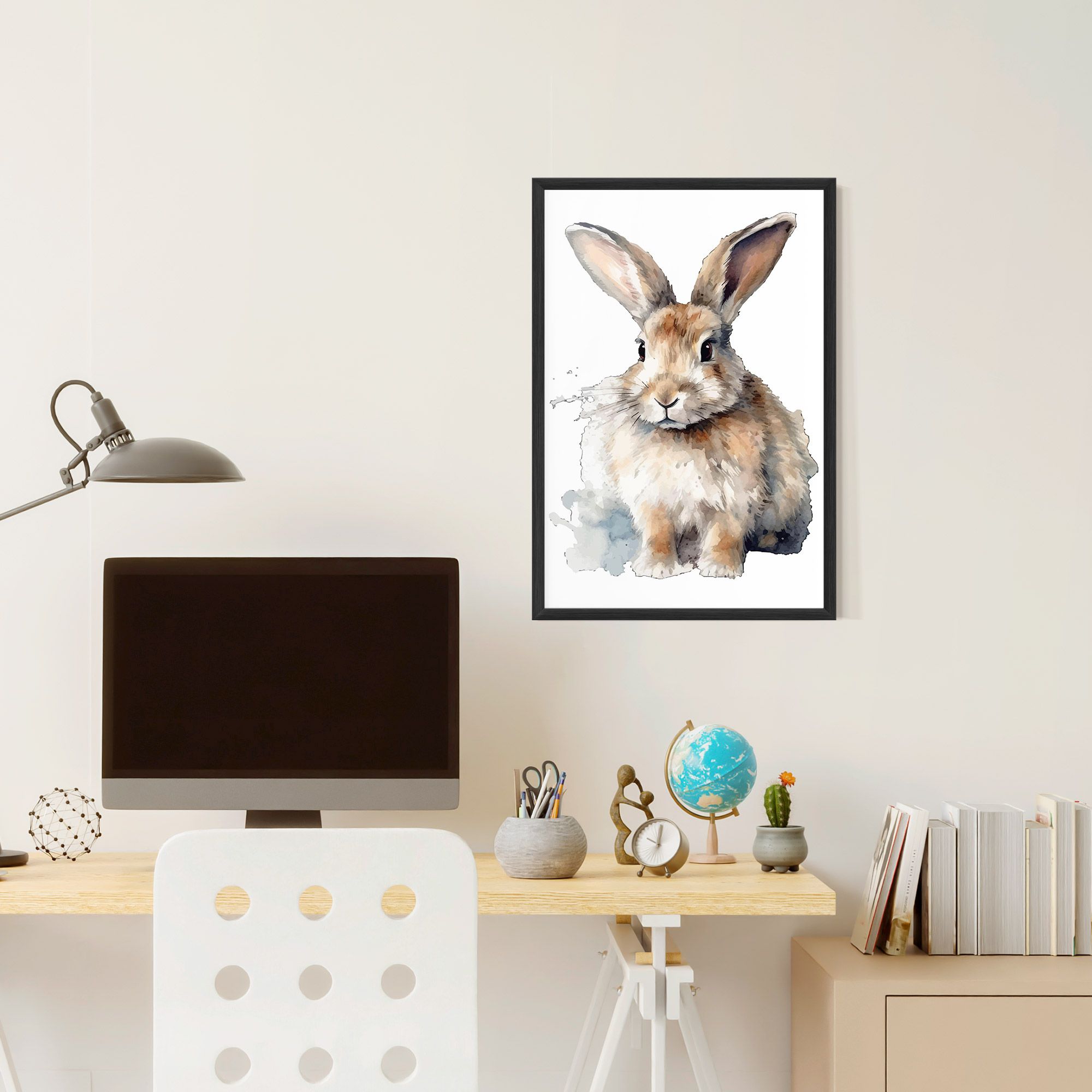 Watercolor Cute Bunny mockup 6