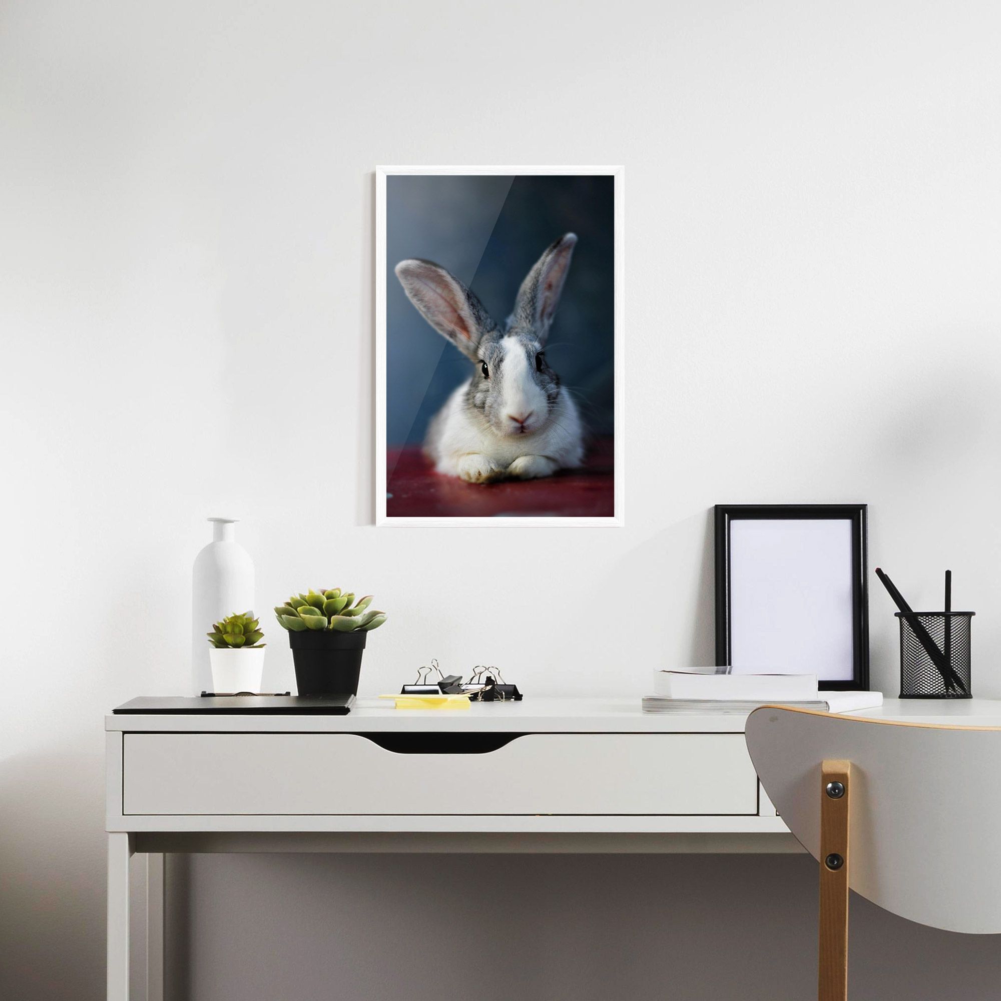 Cute Grey Bunny mockup 7