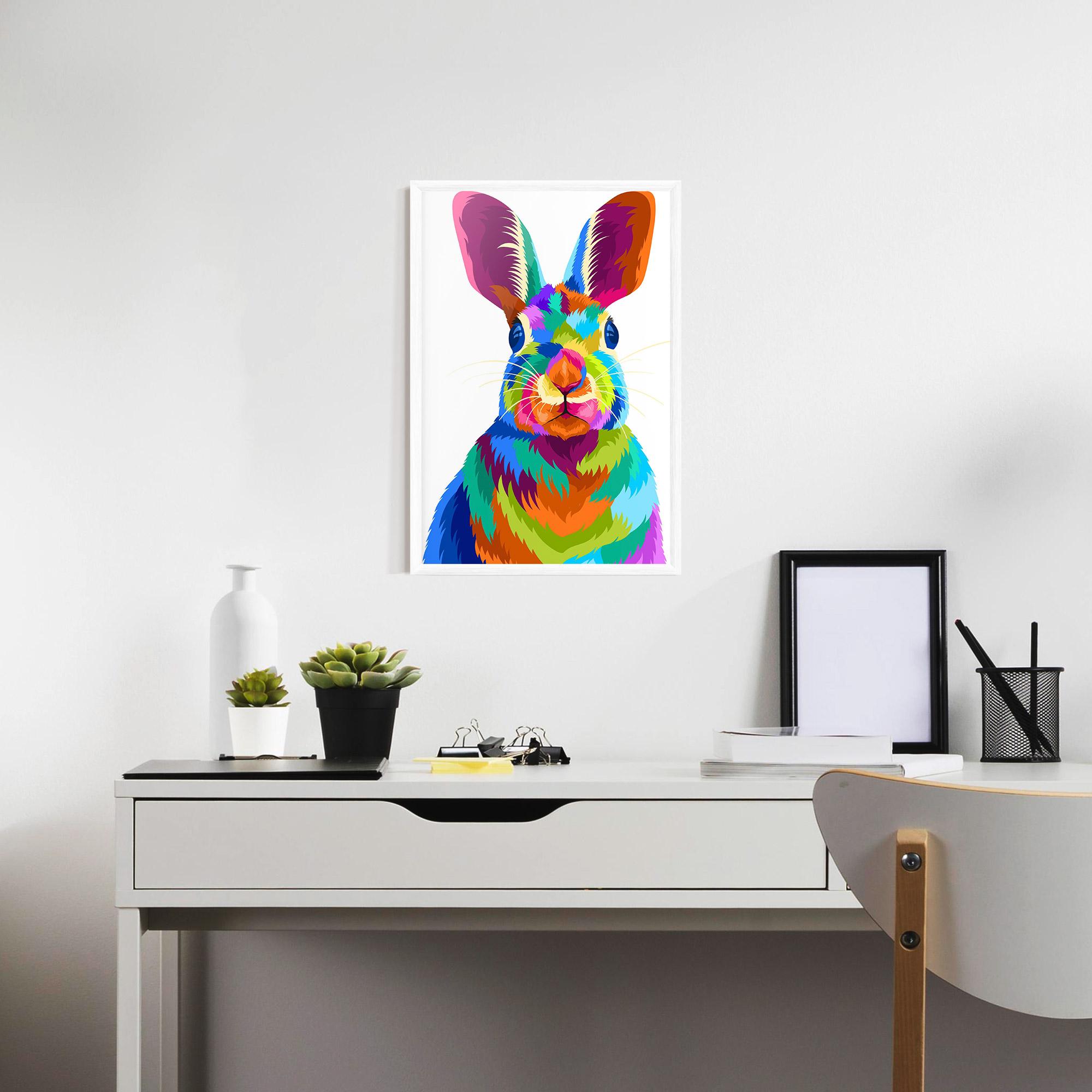 Poster Înrămat Rabbit Art Style mockup 7