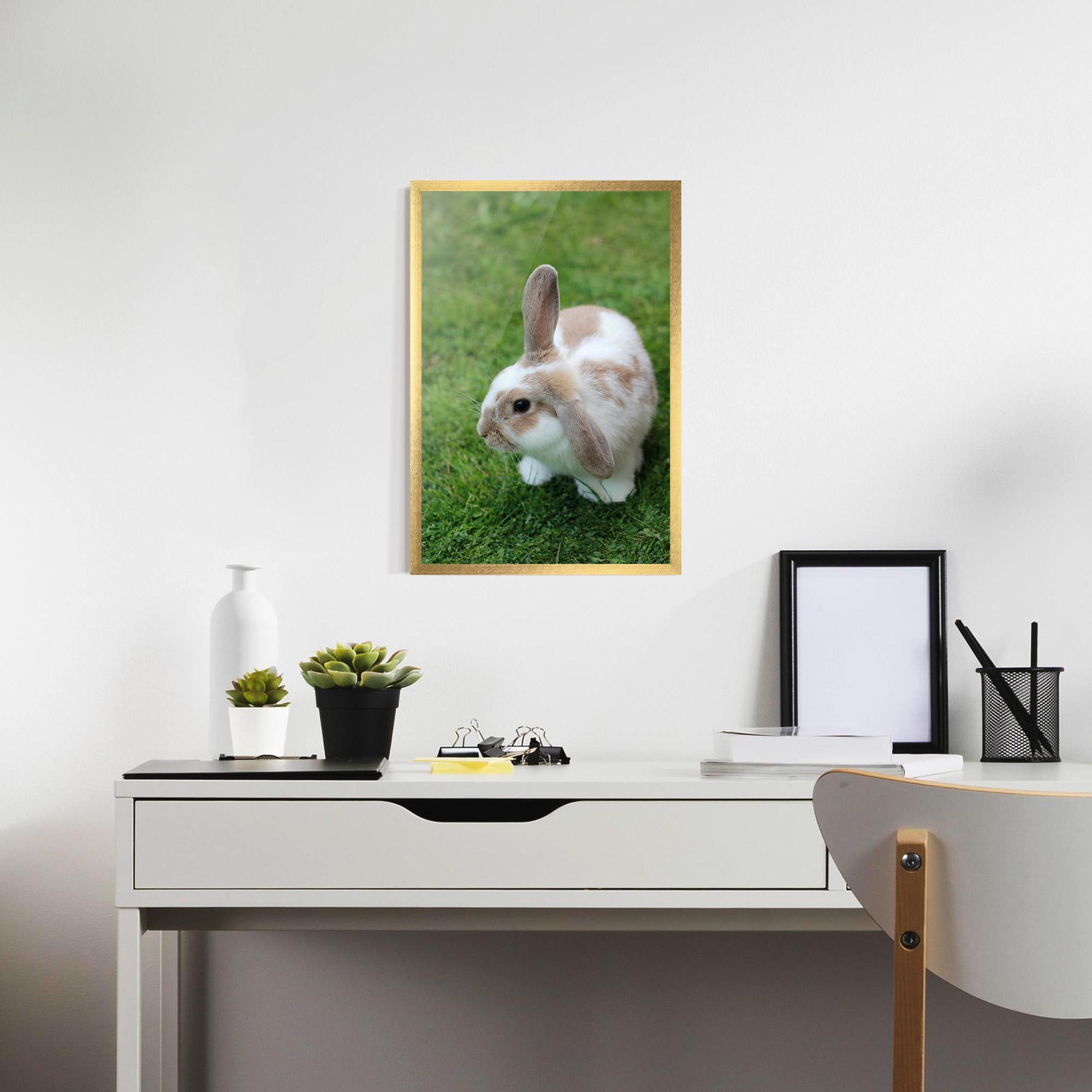 Poster Înrămat Light Orange Bunny mockup 7