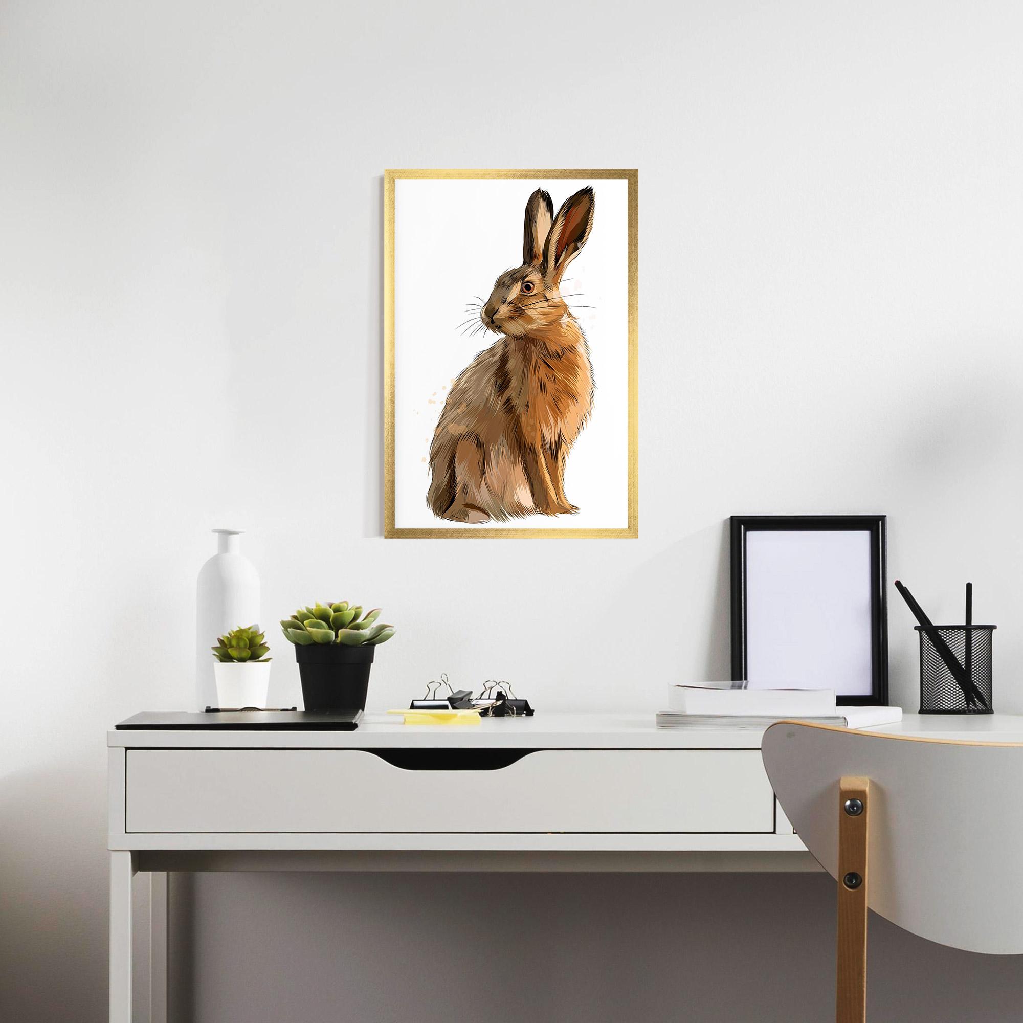 Poster Înrămat Painted Bunny mockup 7