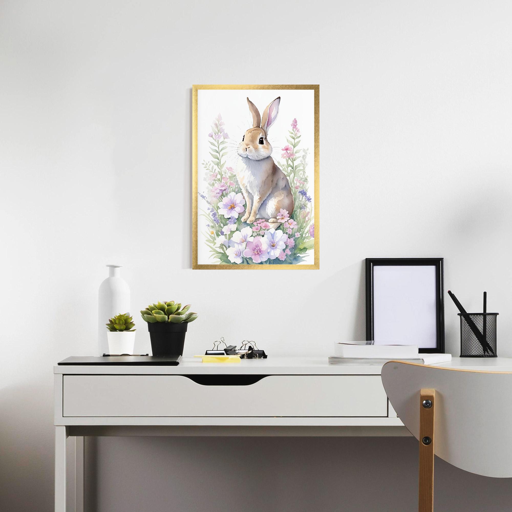 Poster Înrămat Pretty Cute Bunny mockup 7