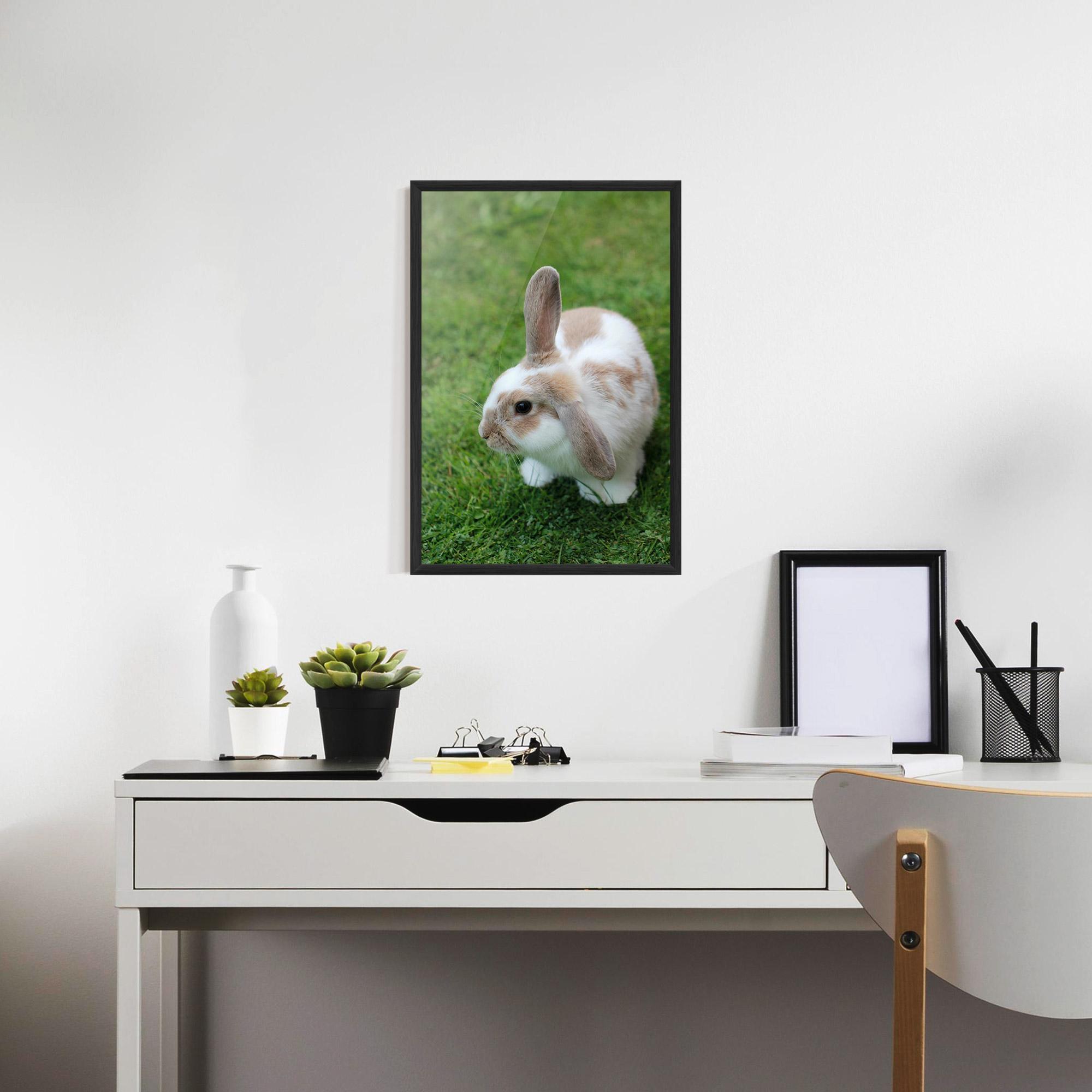 Poster Înrămat Light Orange Bunny mockup 7