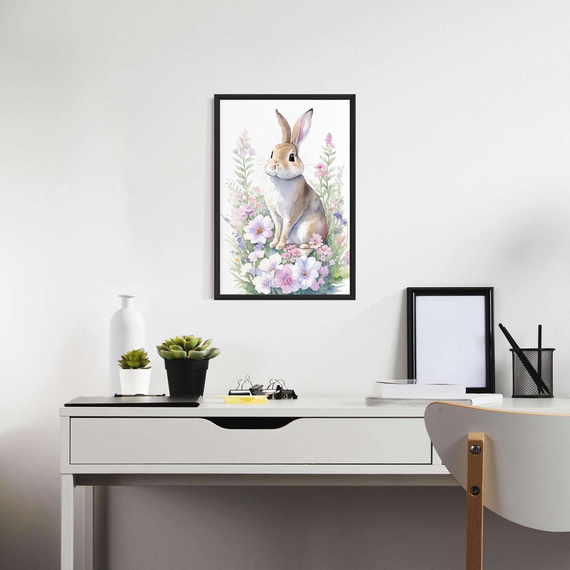 Poster Înrămat Pretty Cute Bunny mockup 7