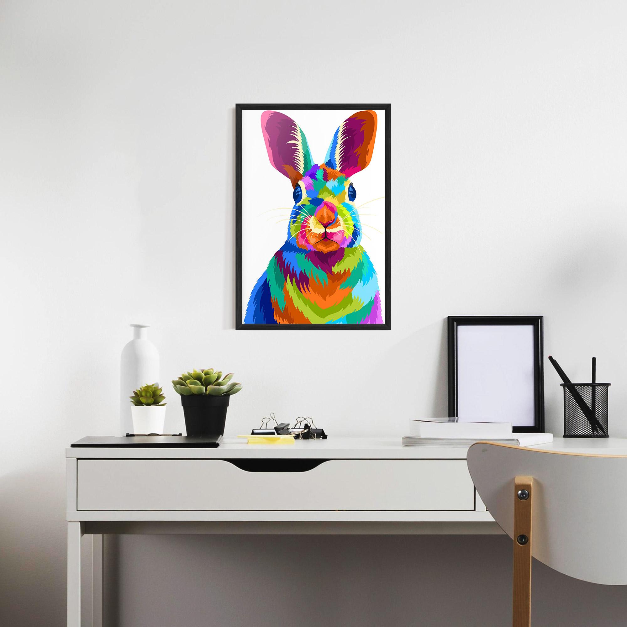 Poster Înrămat Rabbit Art Style mockup 7