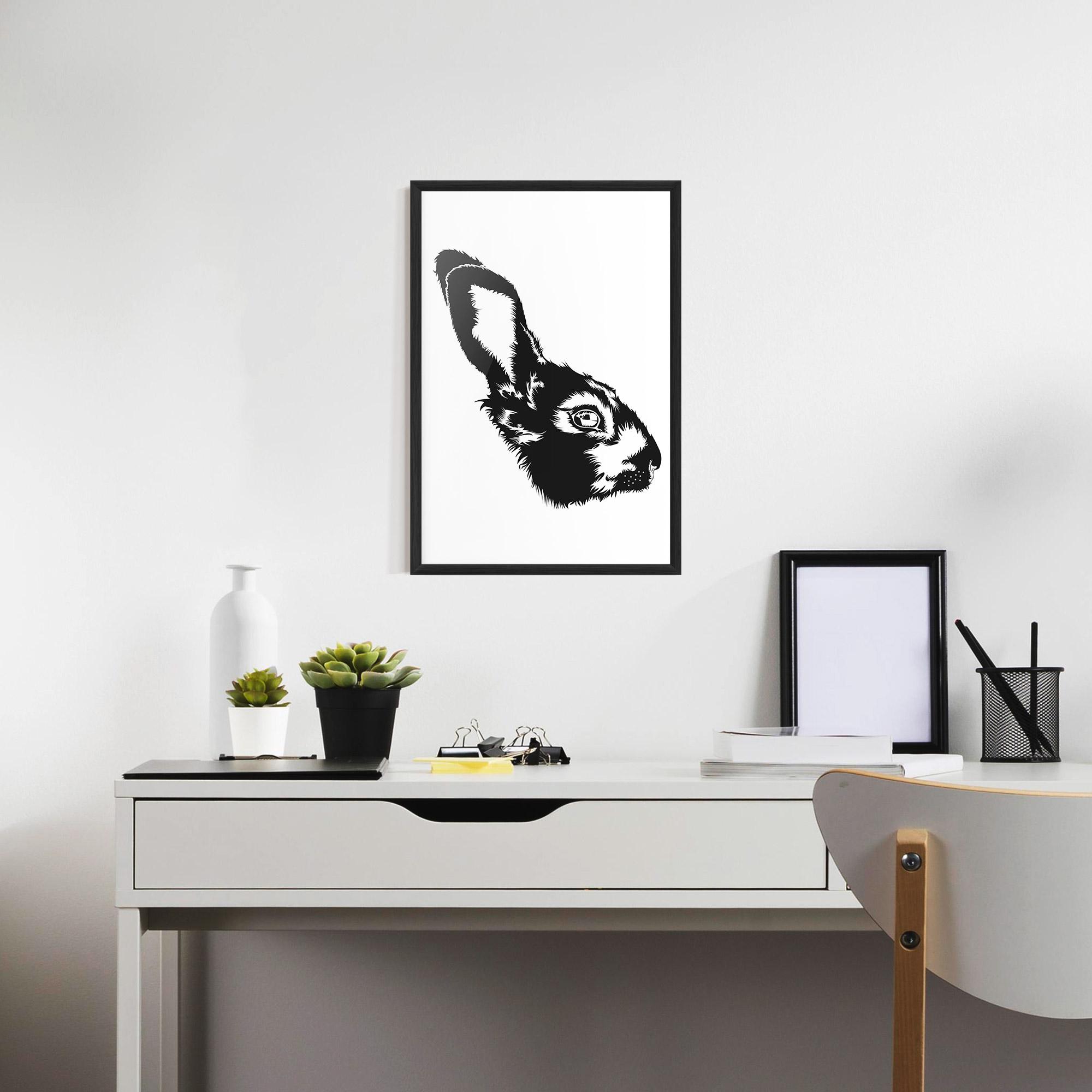 Poster Înrămat Rabbit Head mockup 7