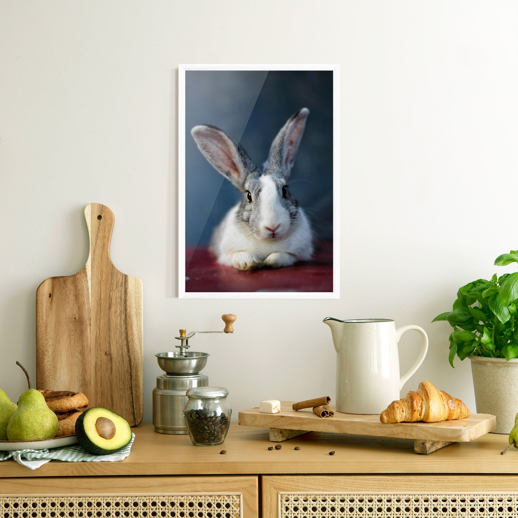Cute Grey Bunny mockup 8
