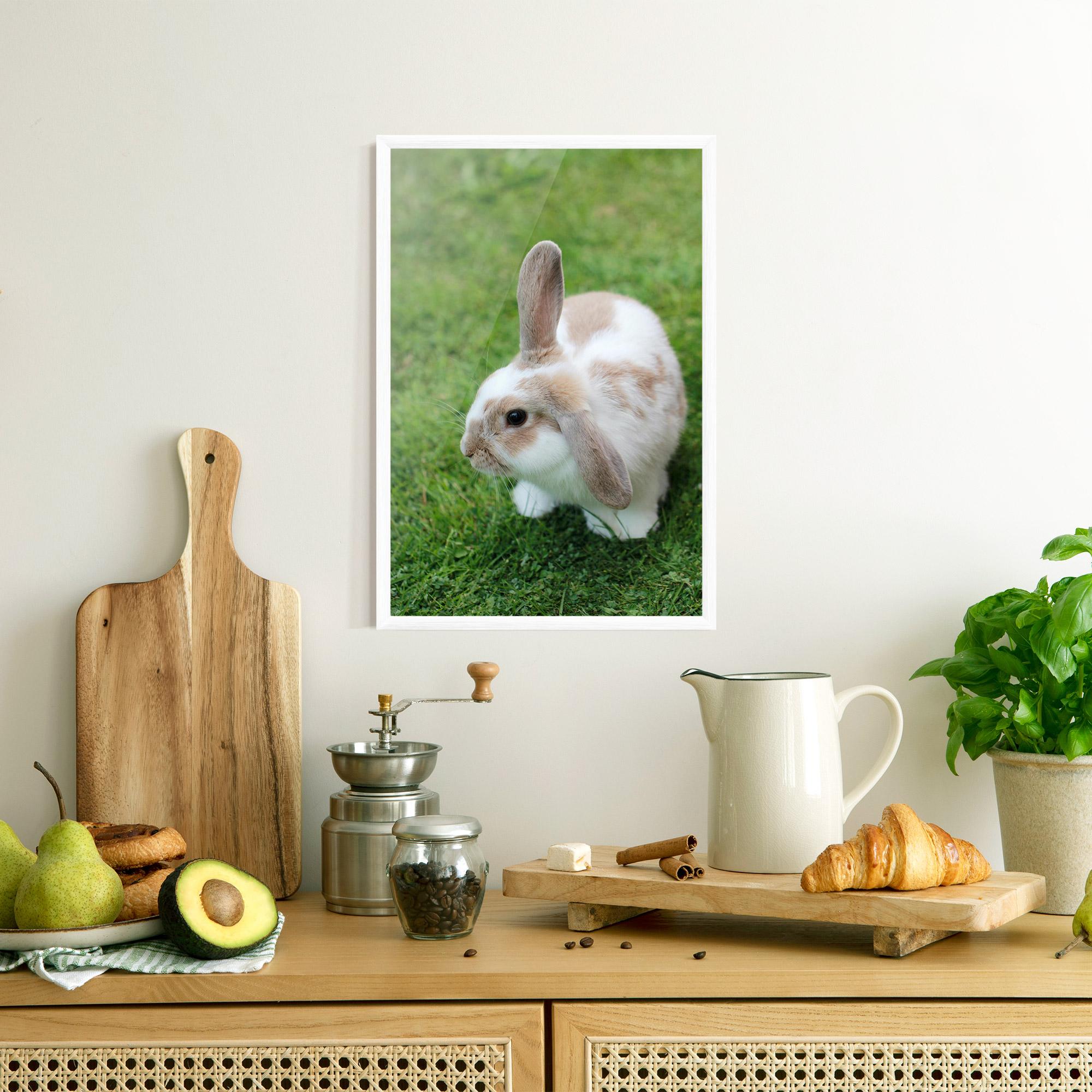 Poster Înrămat Light Orange Bunny mockup 8