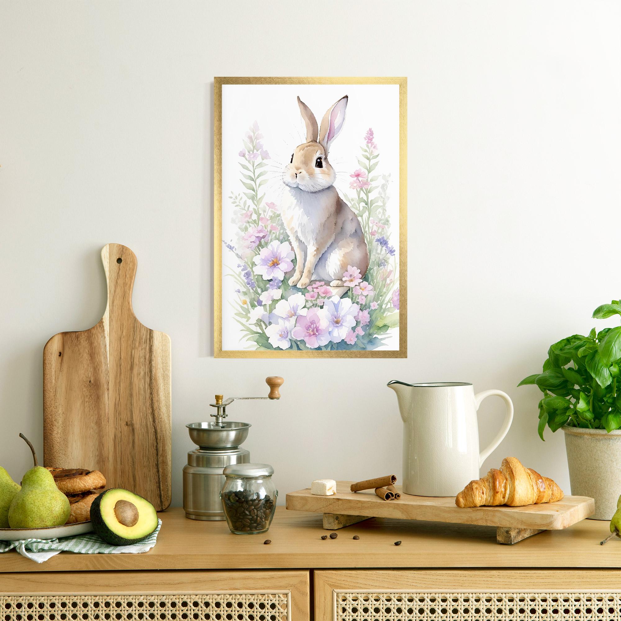 Poster Înrămat Pretty Cute Bunny mockup 8