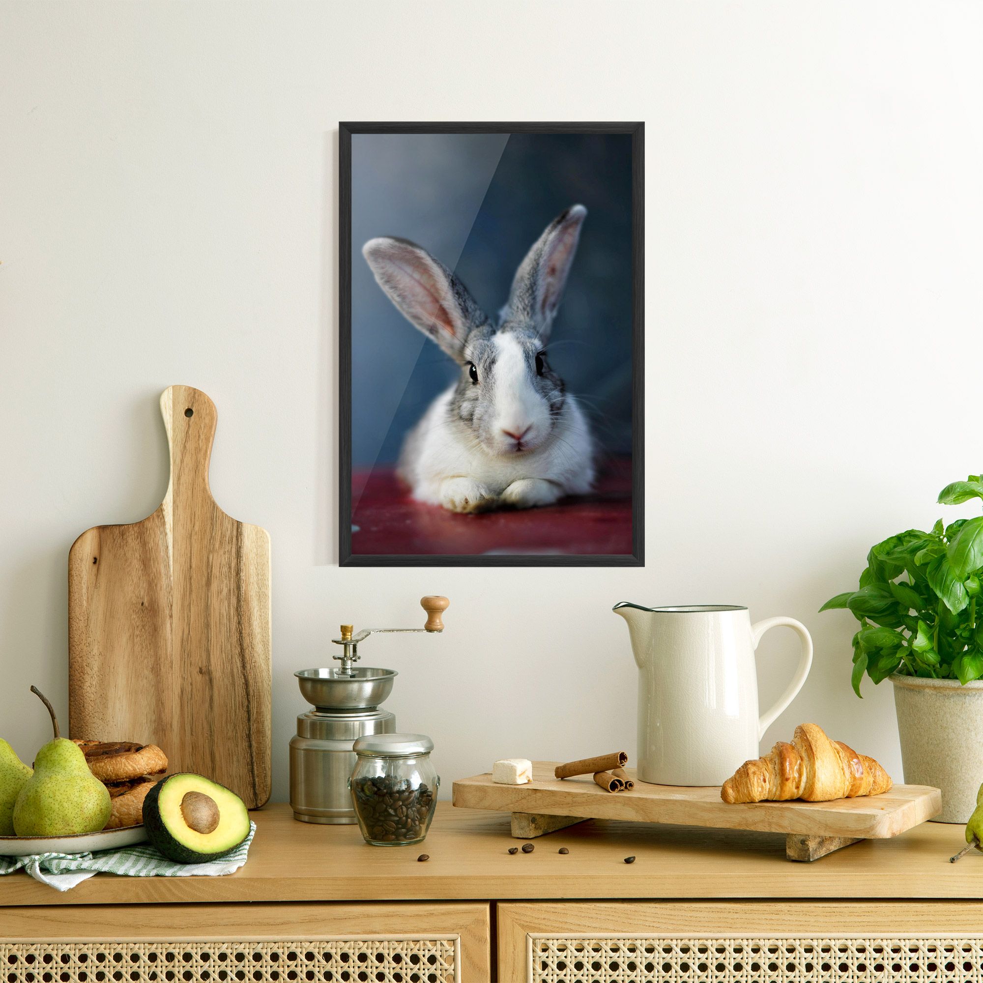 Cute Grey Bunny mockup 8