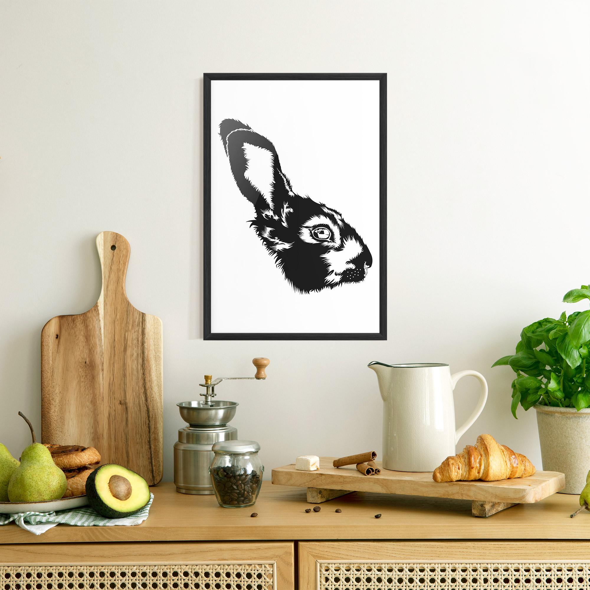 Poster Înrămat Rabbit Head mockup 8