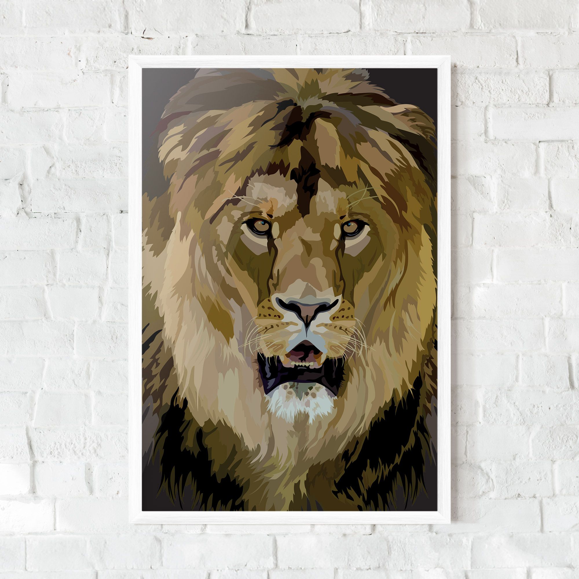 Beautiful Lion Art mockup 0
