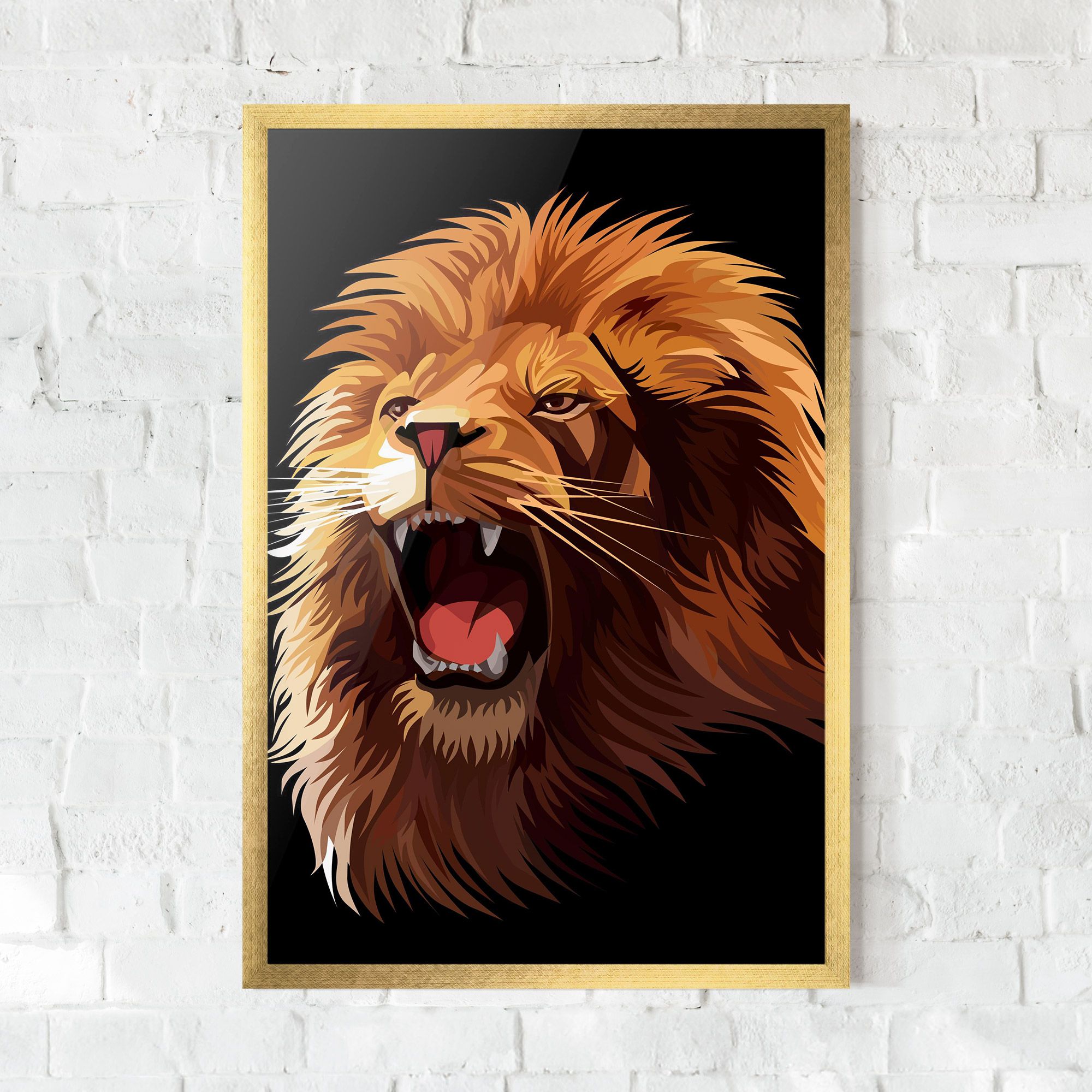 Angry Lion Head mockup 0