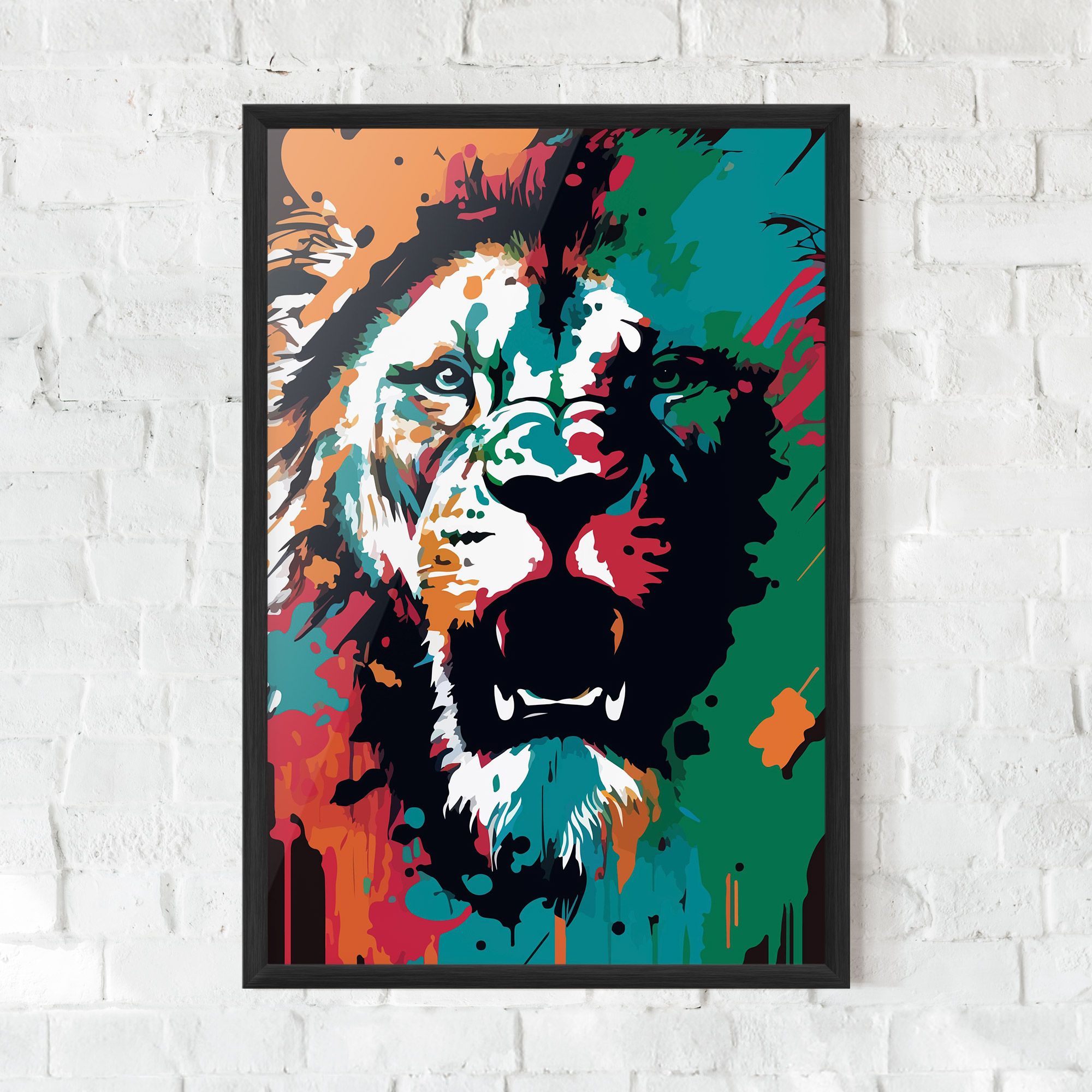 Blue Green Lion mockup 0