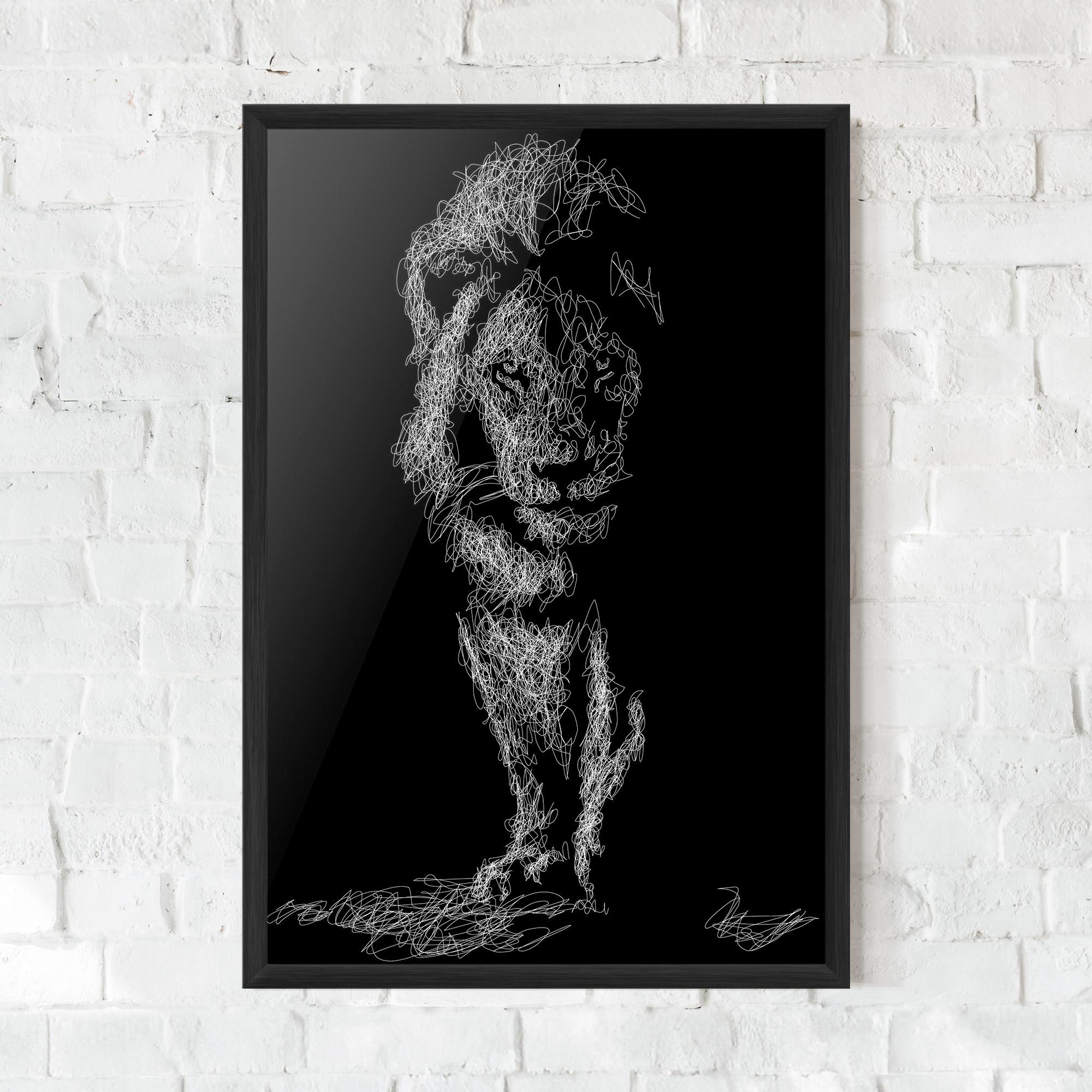 Poster Înrămat Lion Signature mockup 0