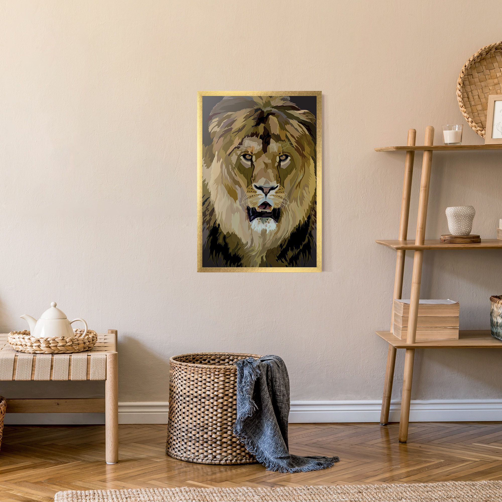 Beautiful Lion Art mockup 9
