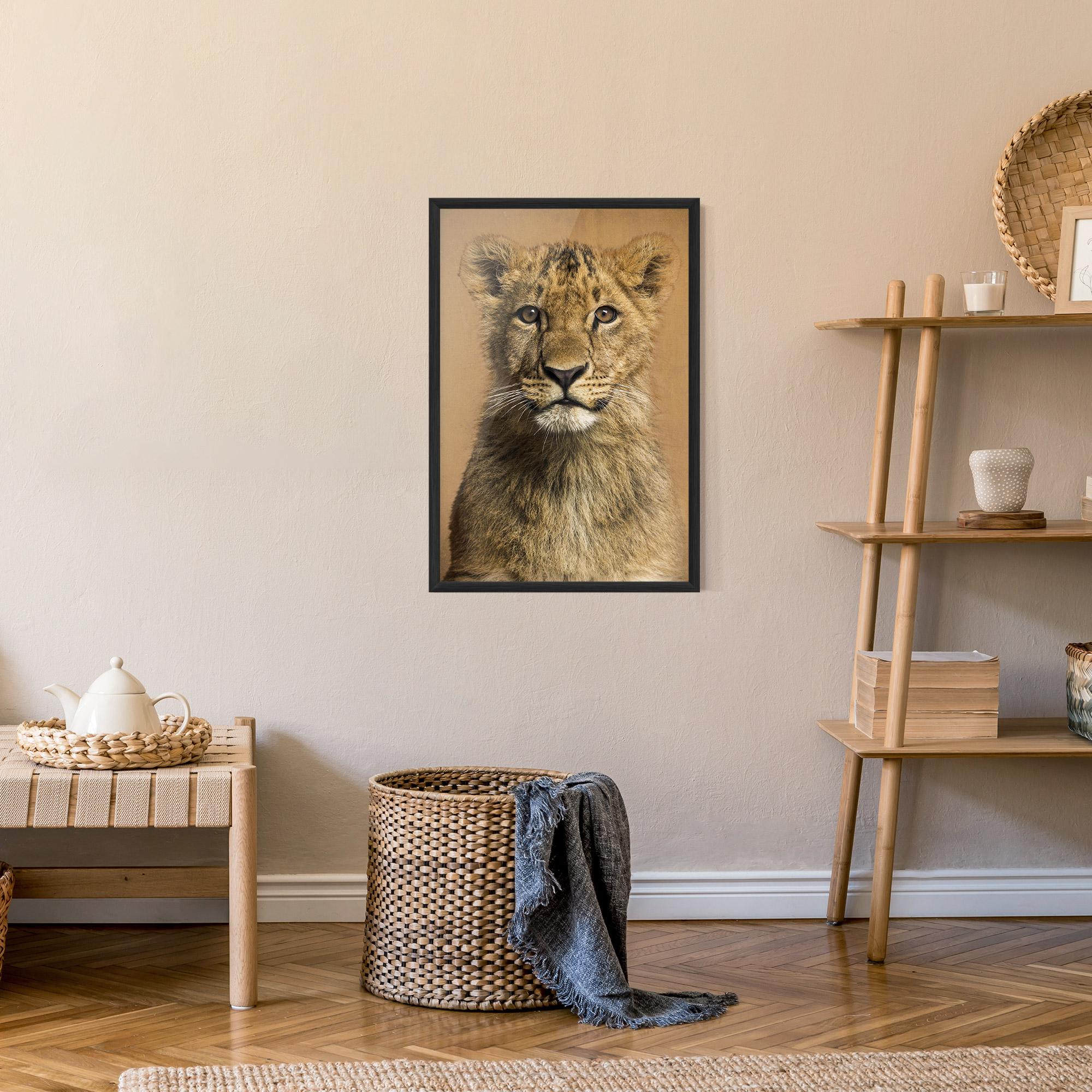 Poster Înrămat Baby Lion mockup 9