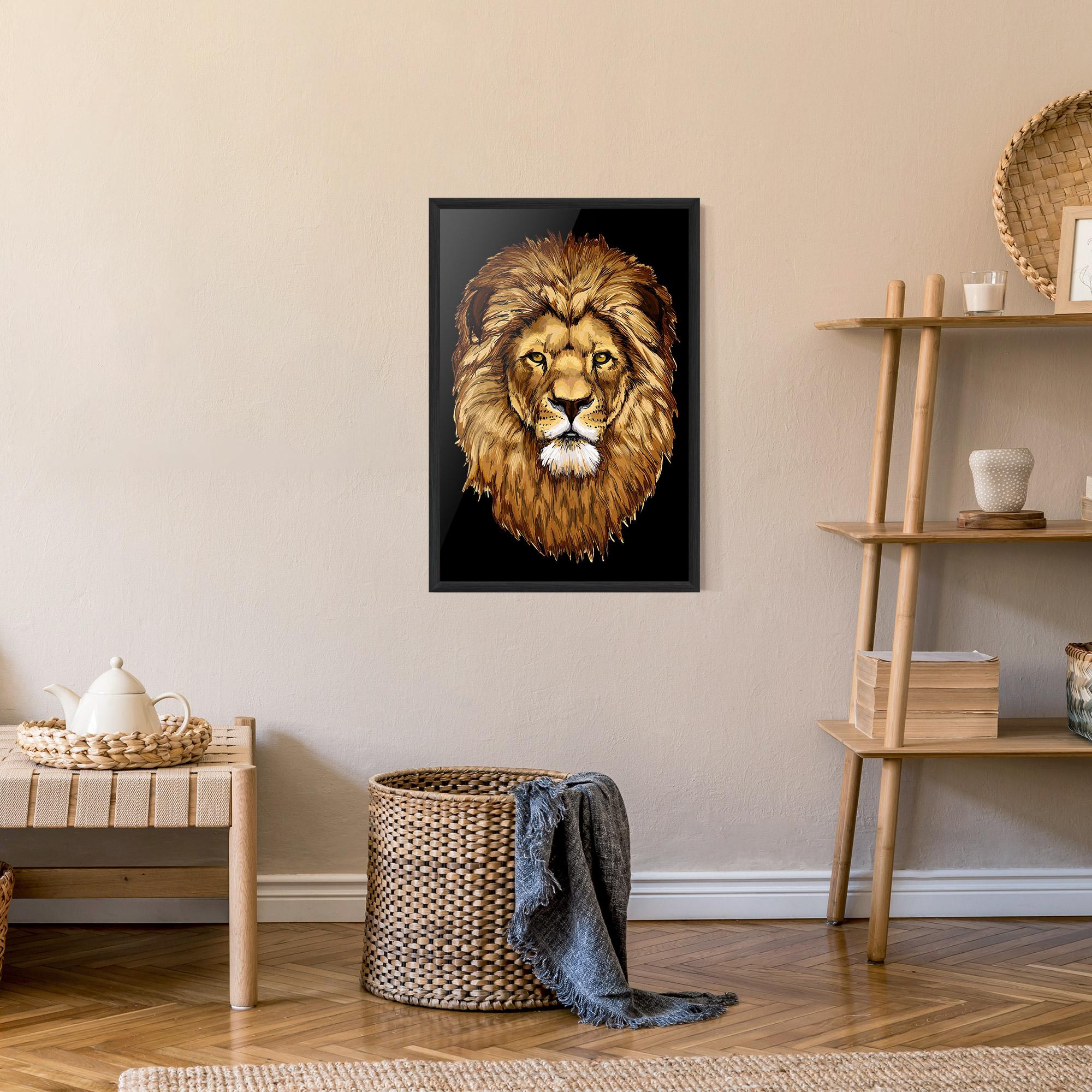 Poster Înrămat Lion Head mockup 9