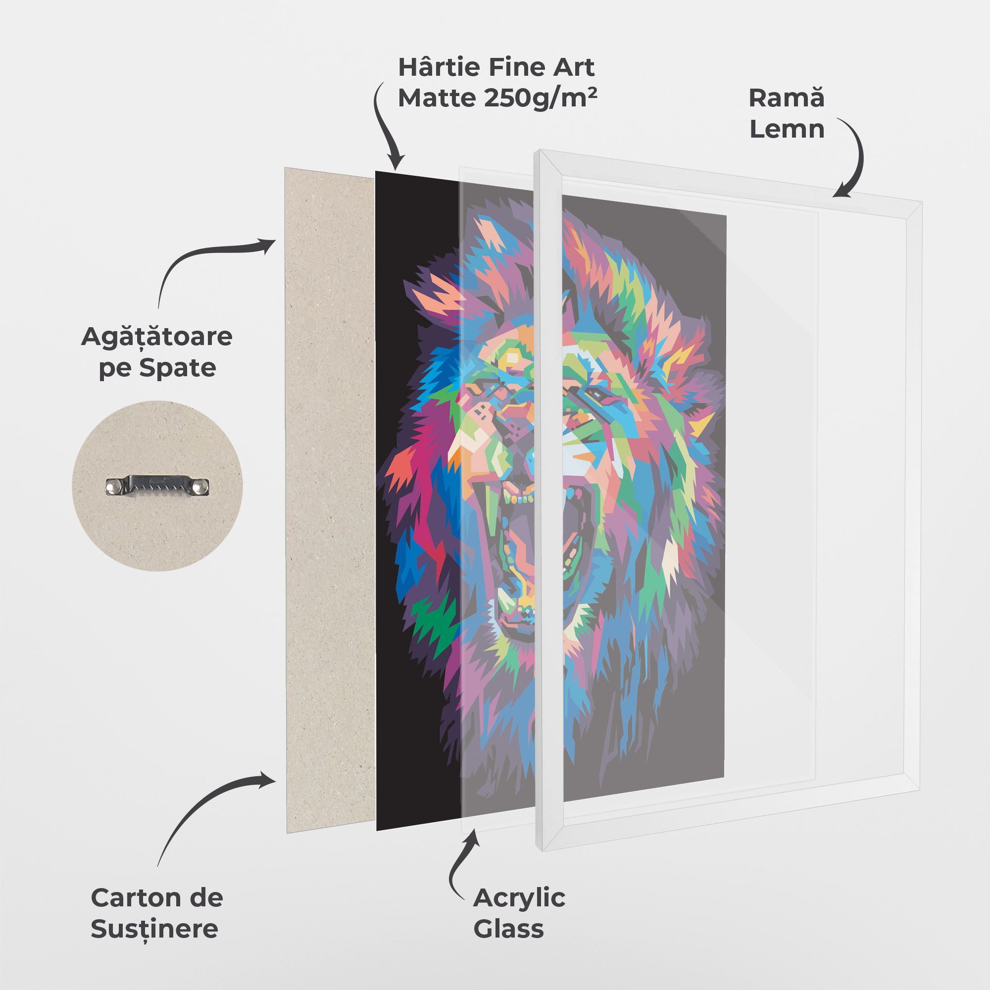 Colorful Lion Head mockup 1