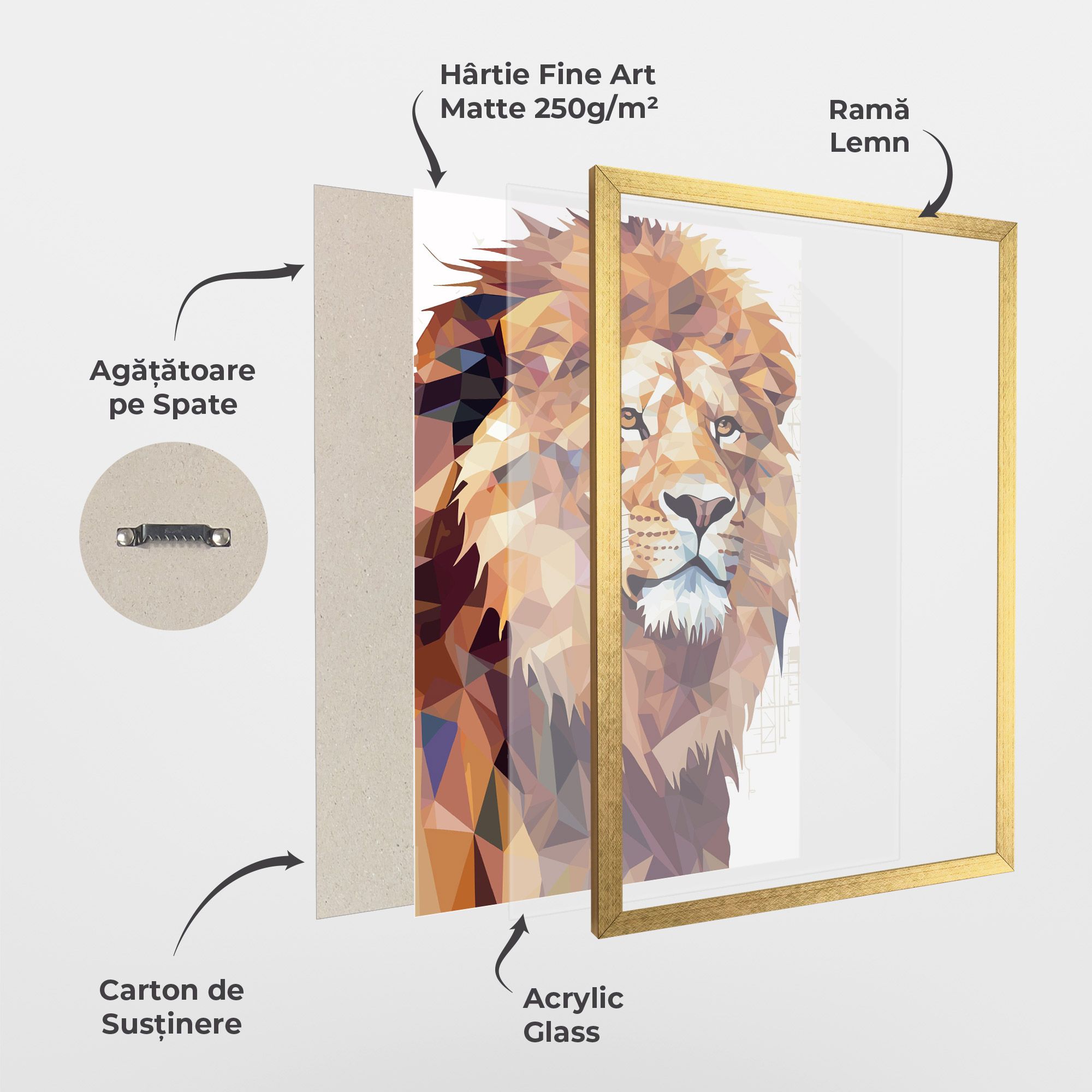 Artistic Lion Head mockup 1