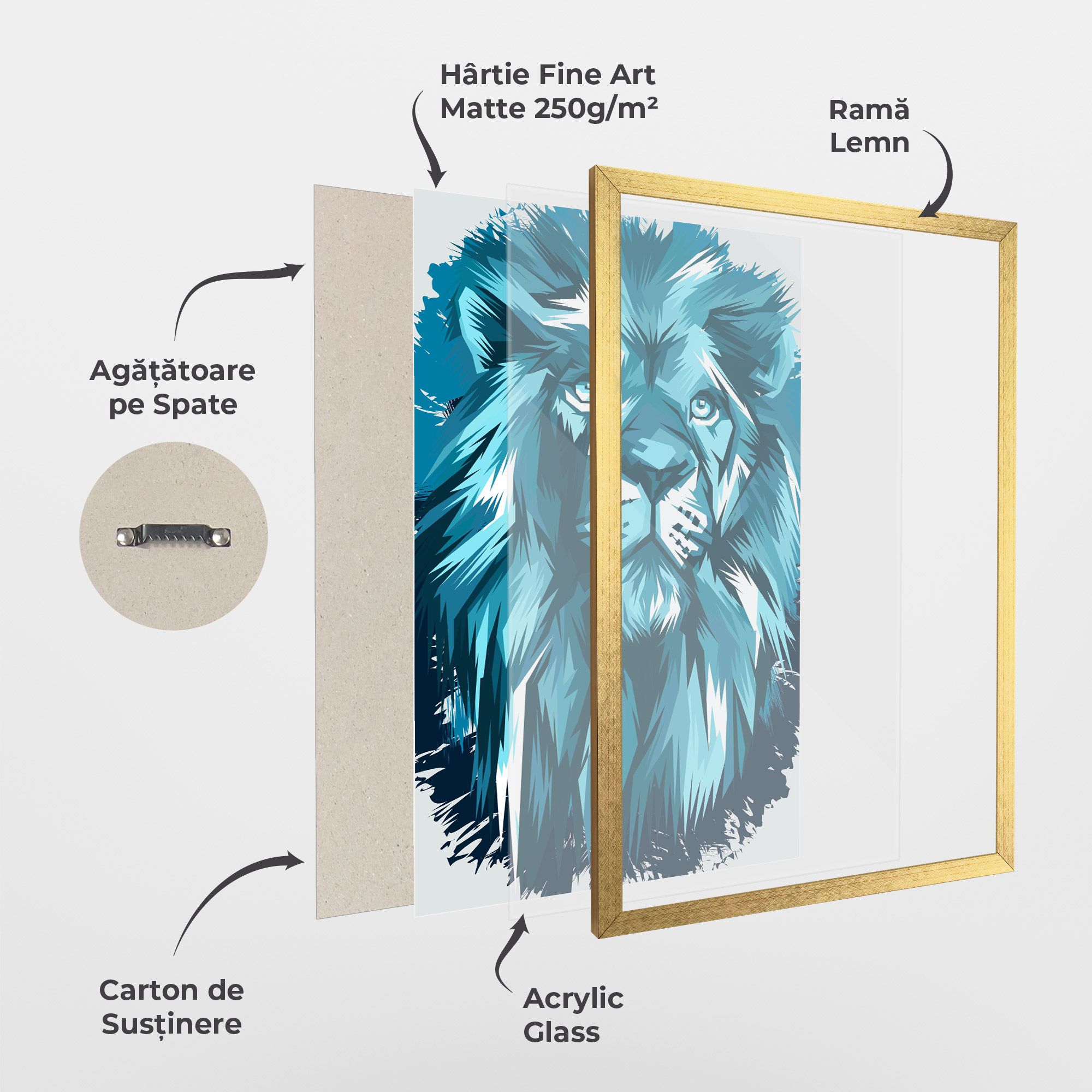Blue Lion Head mockup 1