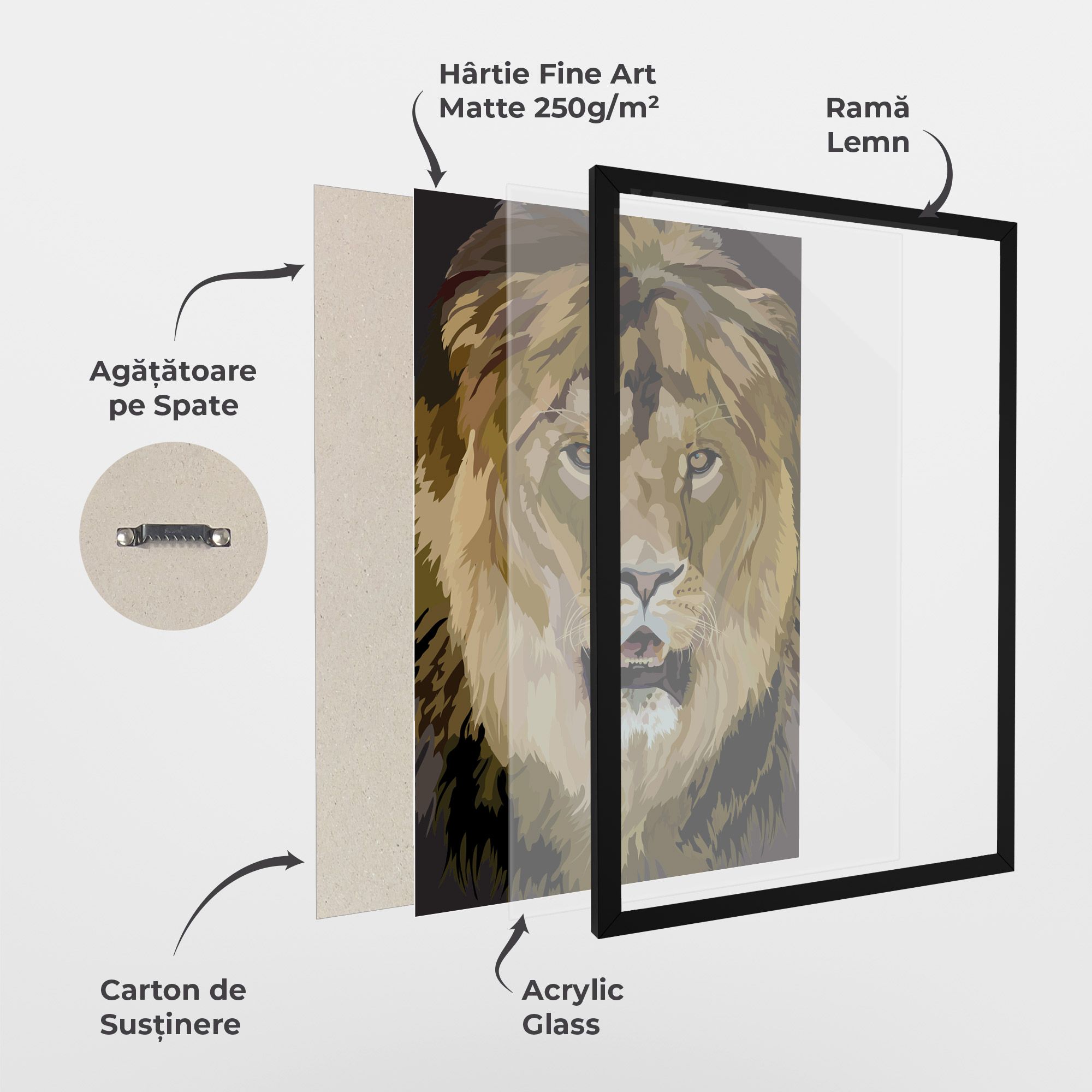 Beautiful Lion Art mockup 1