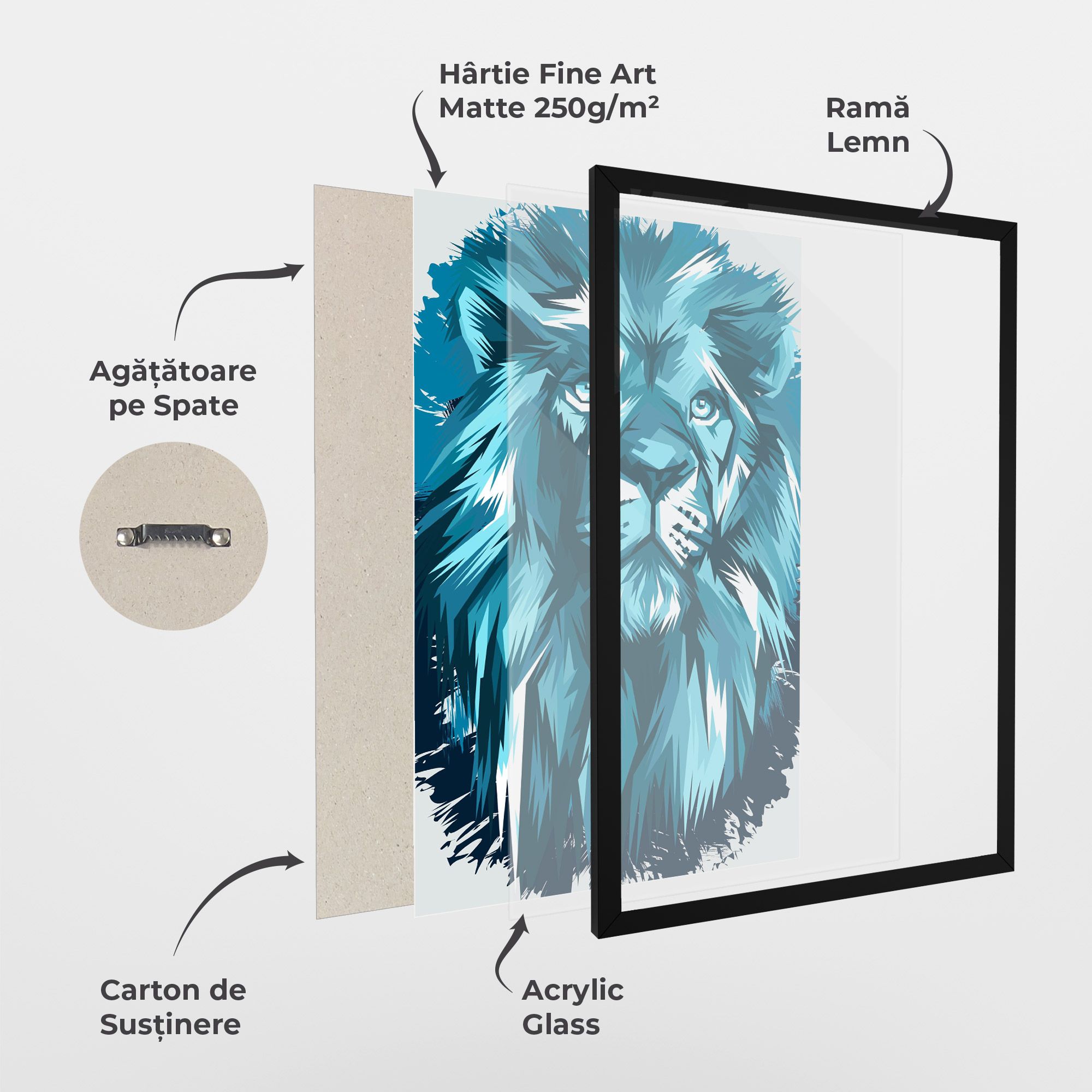 Blue Lion Head mockup 1