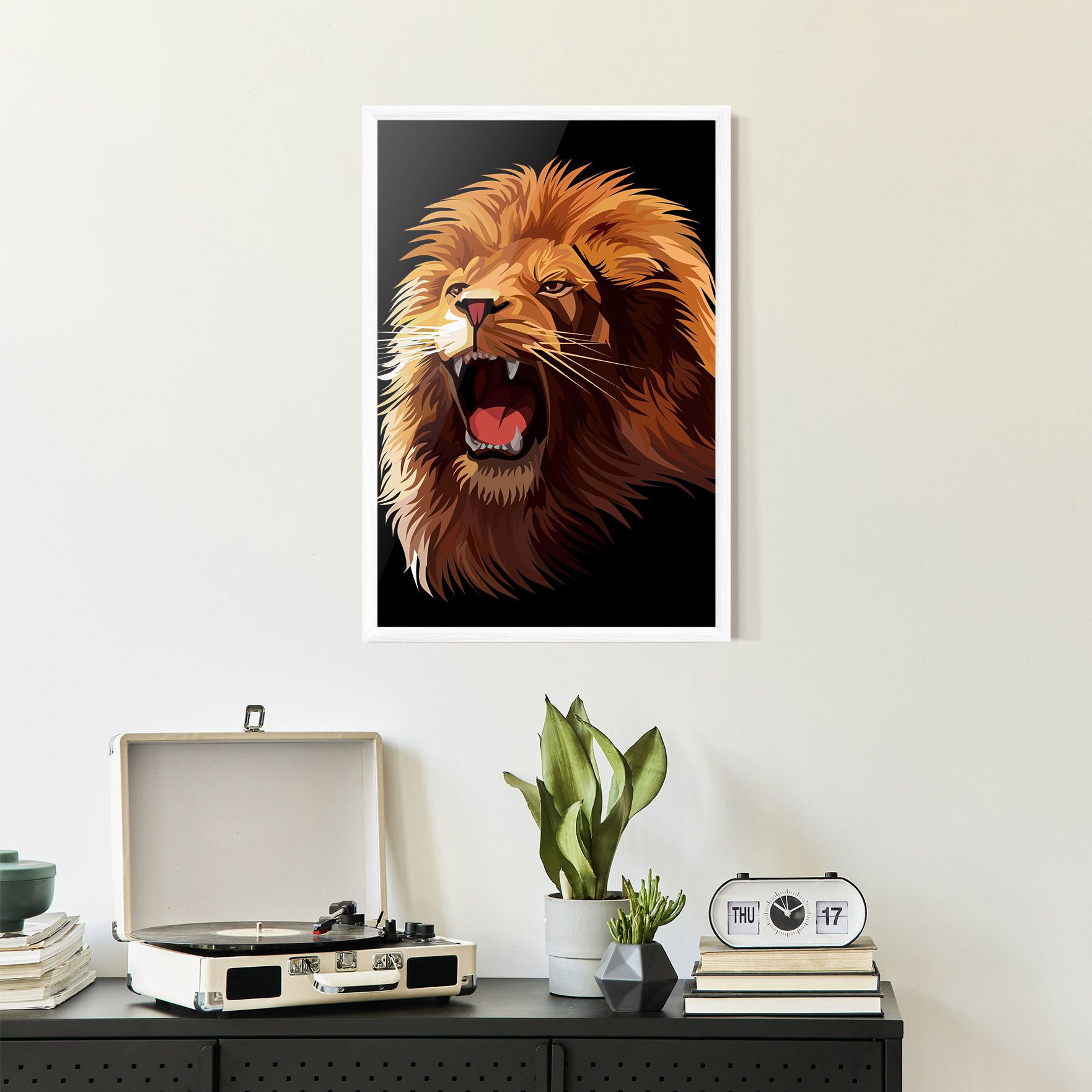 Angry Lion Head mockup 2