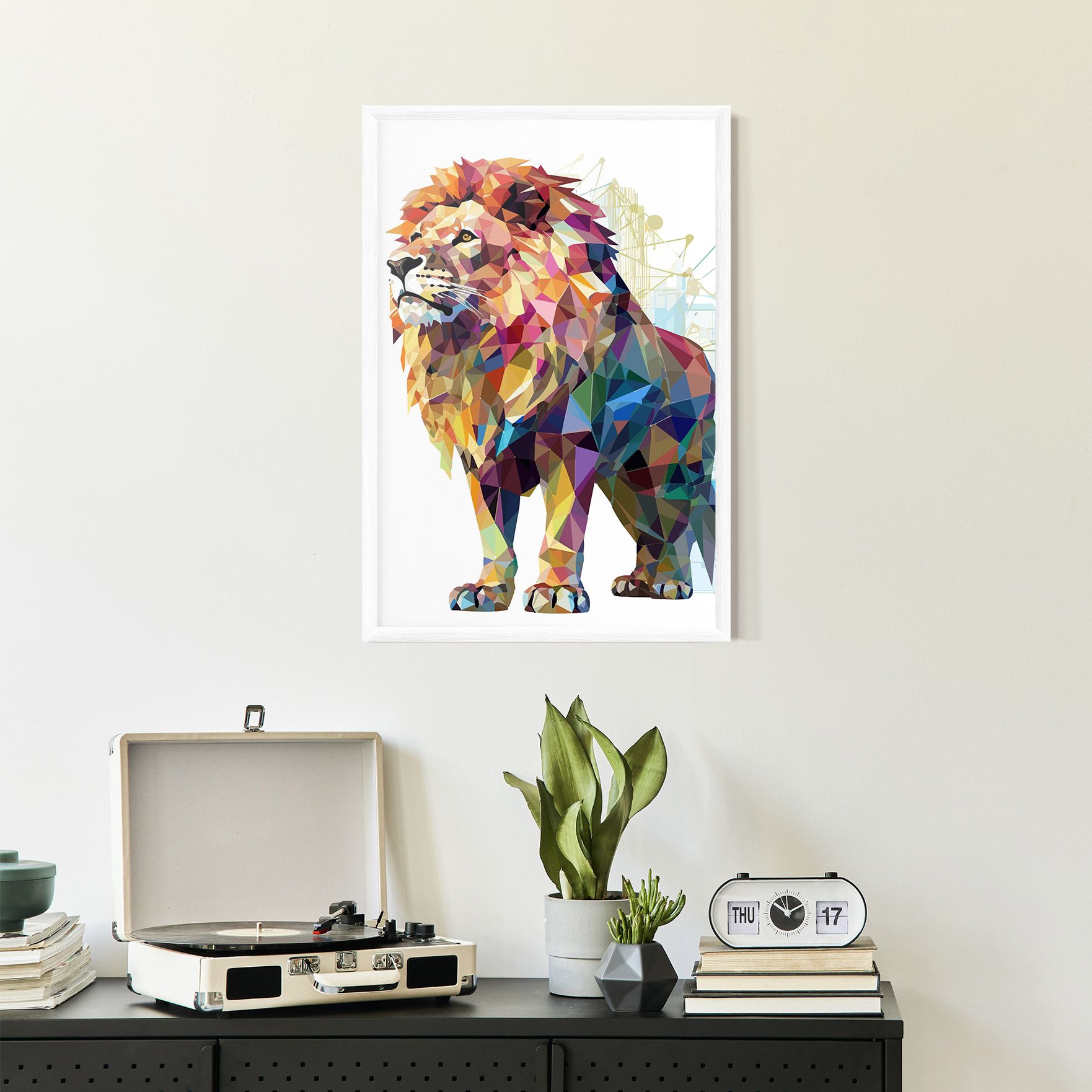Artistic Lion mockup 2