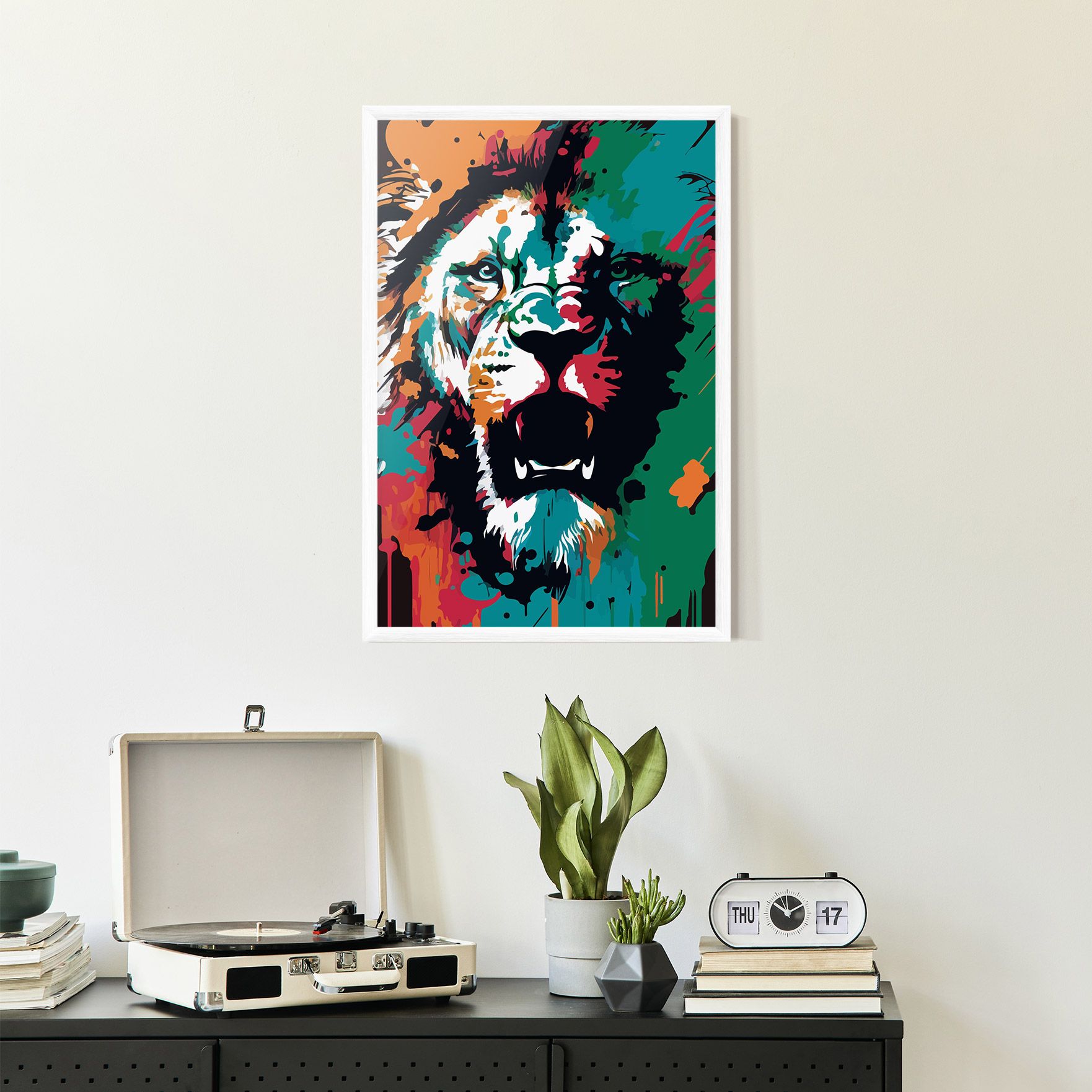 Blue Green Lion mockup 2
