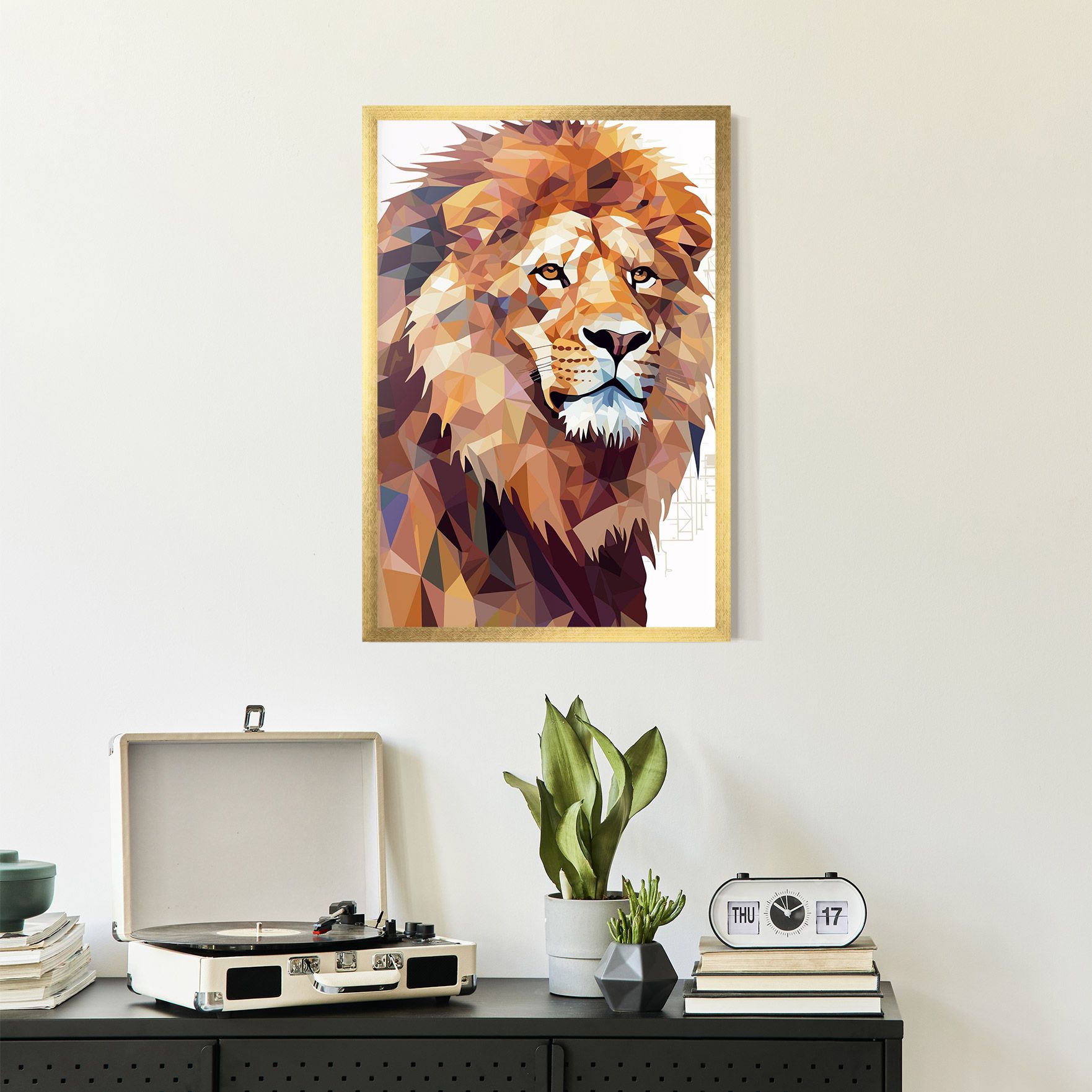 Artistic Lion Head mockup 2
