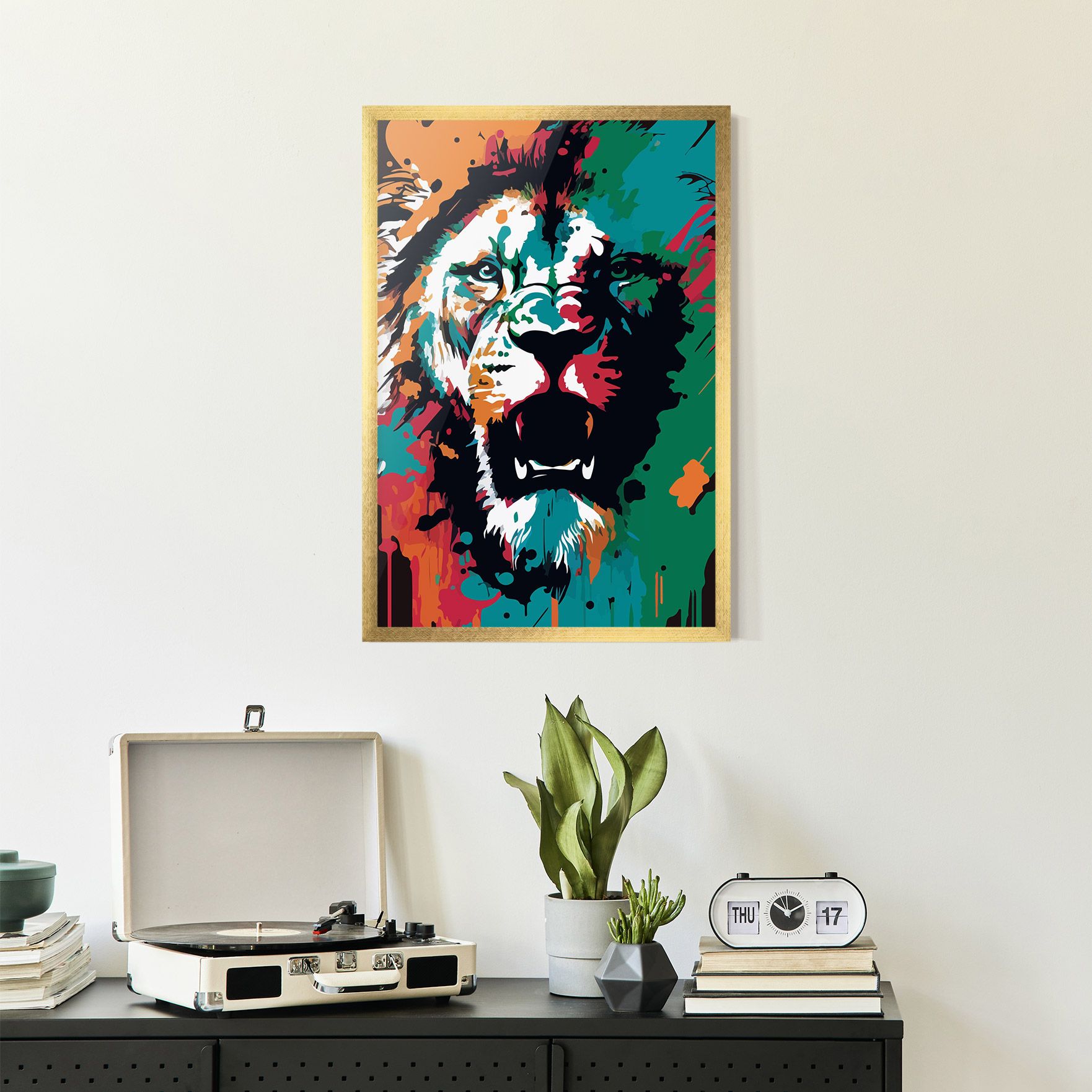 Blue Green Lion mockup 2