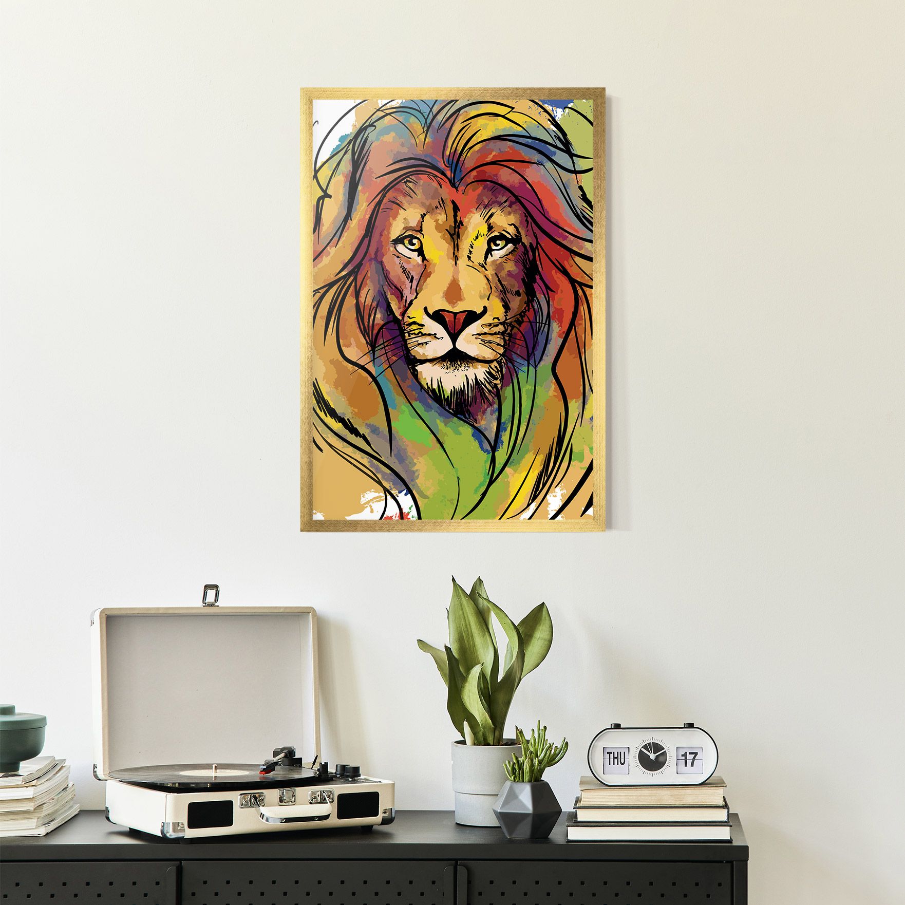 Drawn Lion mockup 2