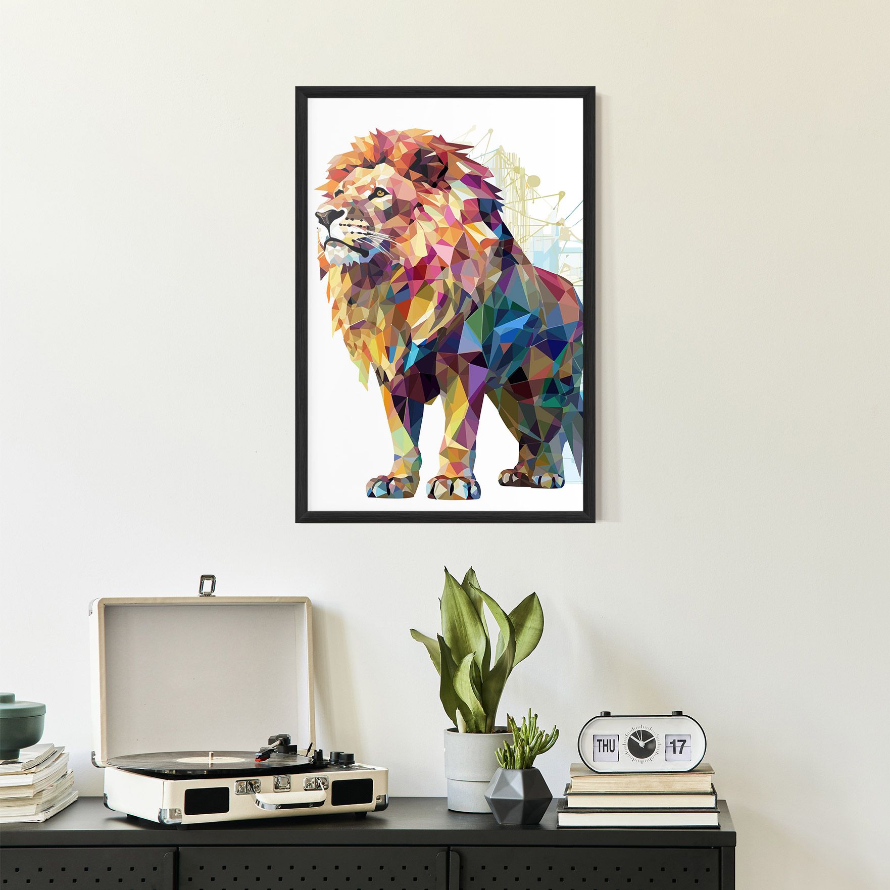 Artistic Lion mockup 2
