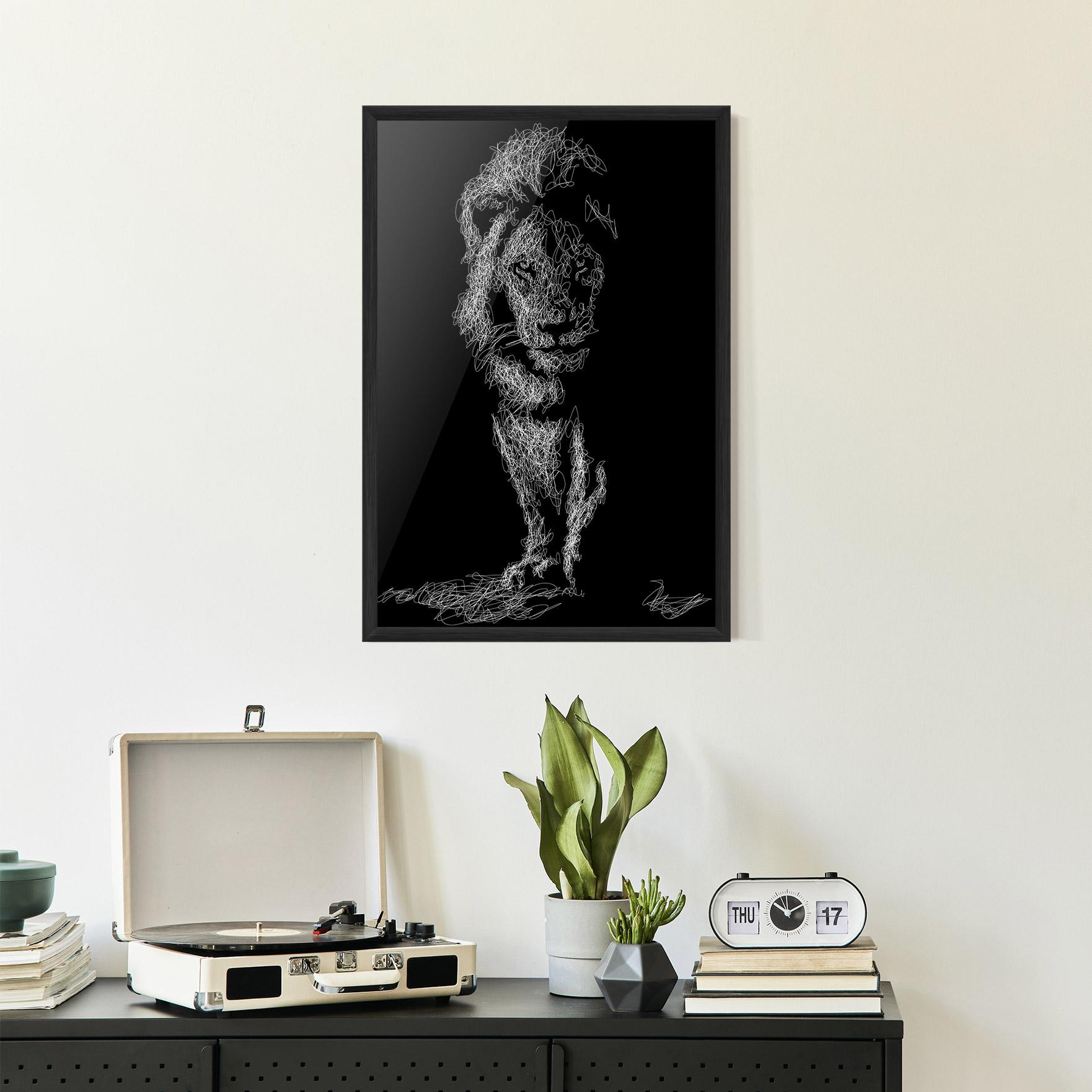 Poster Înrămat Lion Signature mockup 2