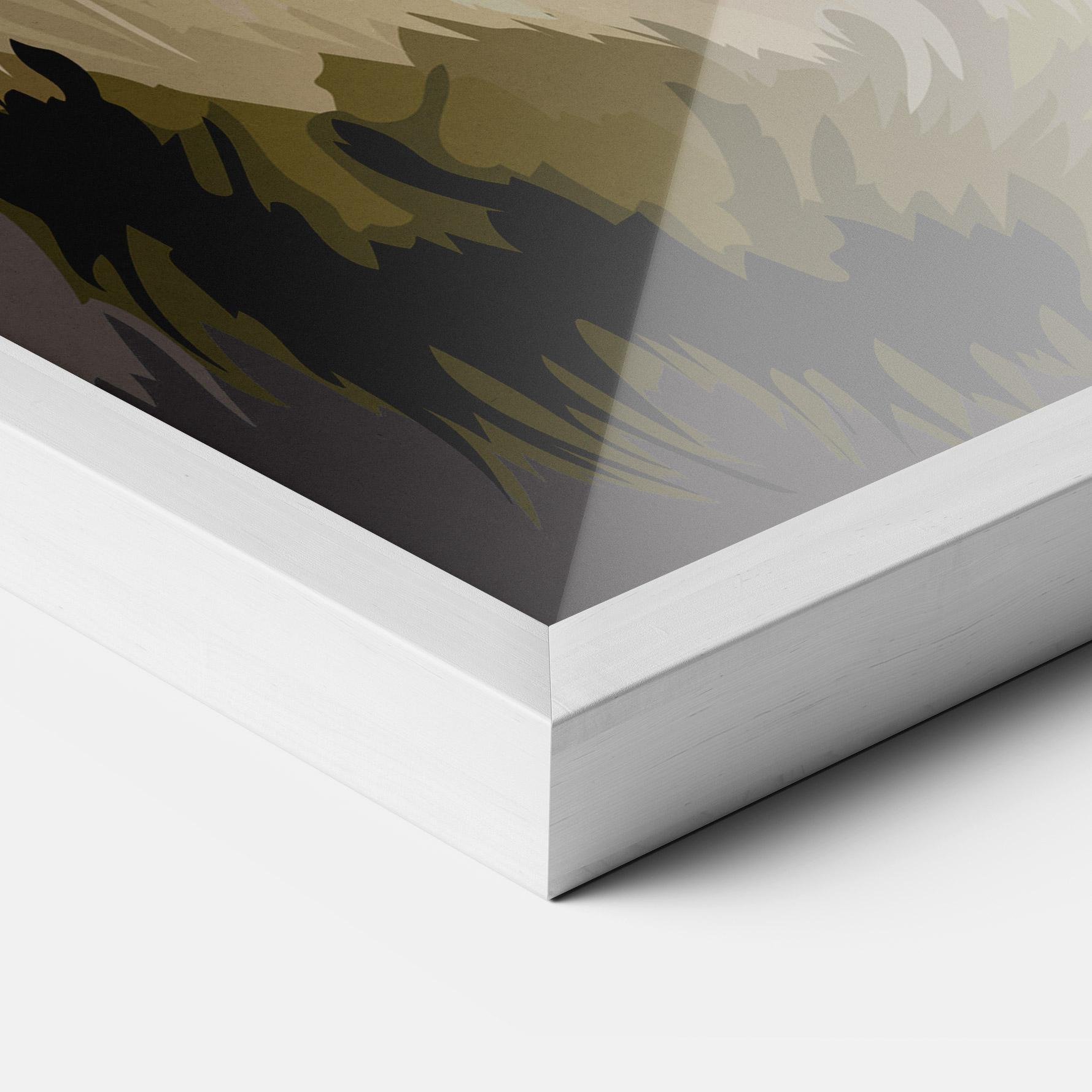 Poster Înrămat Beautiful Lion Art mockup 3