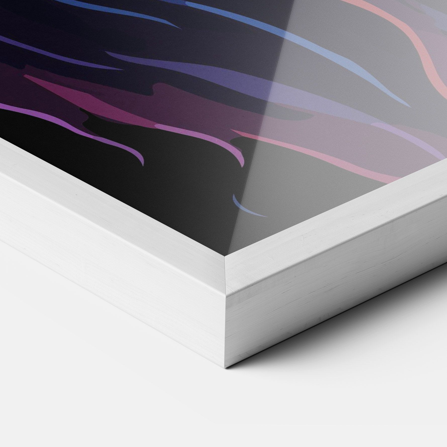 Colorful Lion On Black mockup 3