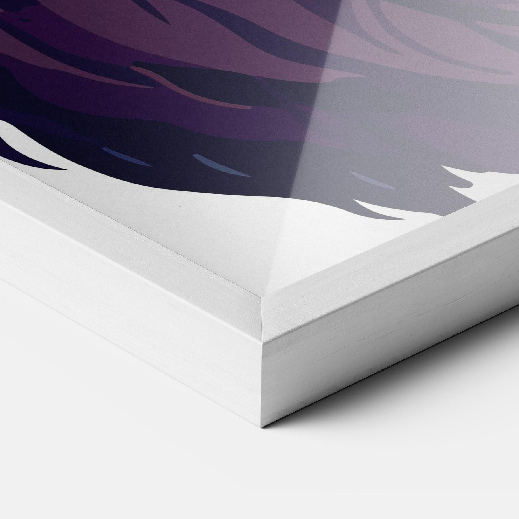 Poster Înrămat Purple Glassesc Lion mockup 3
