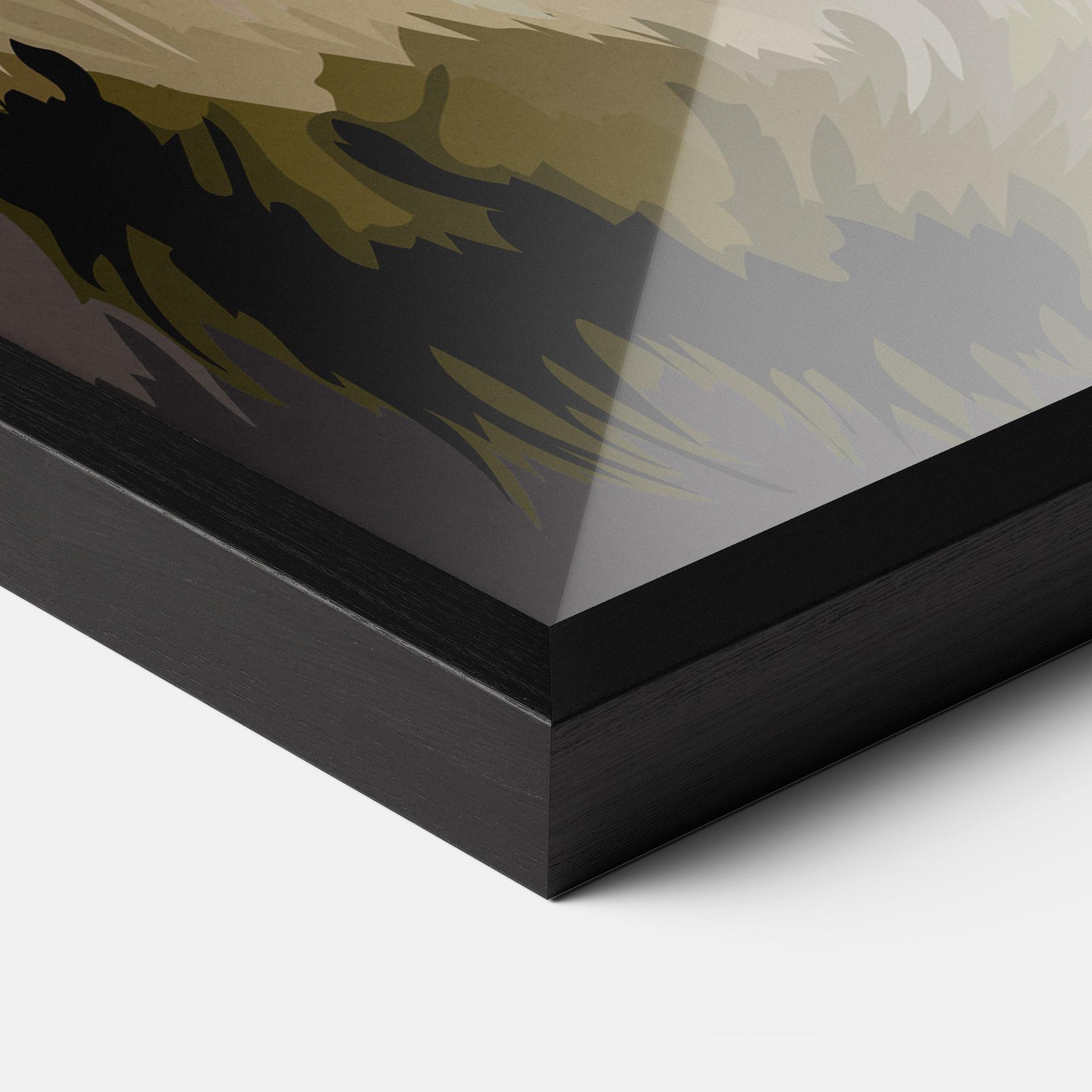 Poster Înrămat Beautiful Lion Art mockup 3