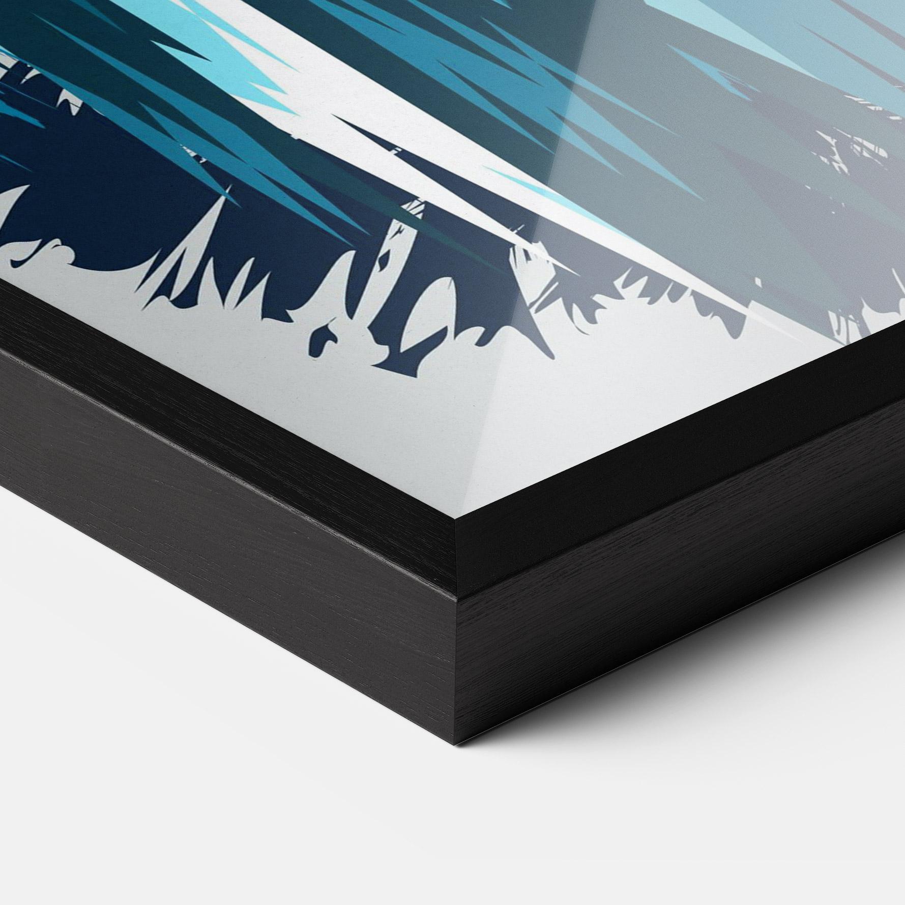 Poster Înrămat Blue Lion Head mockup 3